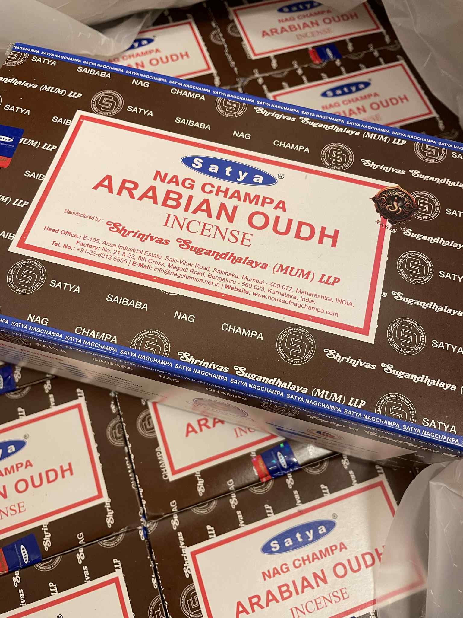 12 Pack a 15g Satya Arabian Oudh Incense ( Total 180g )