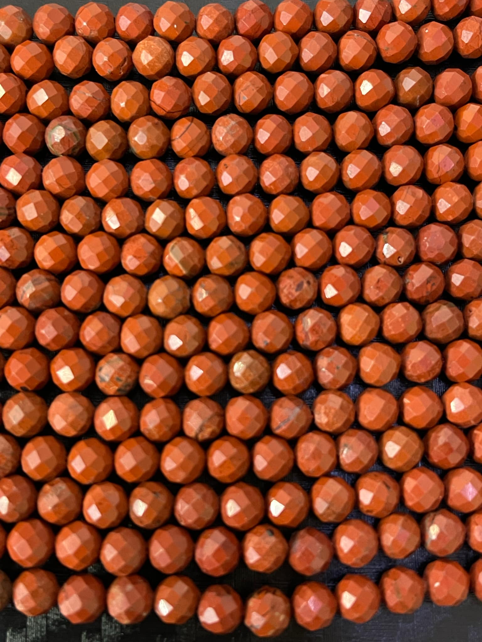 Jaspis rot 4mm facettiert rund AKTION
