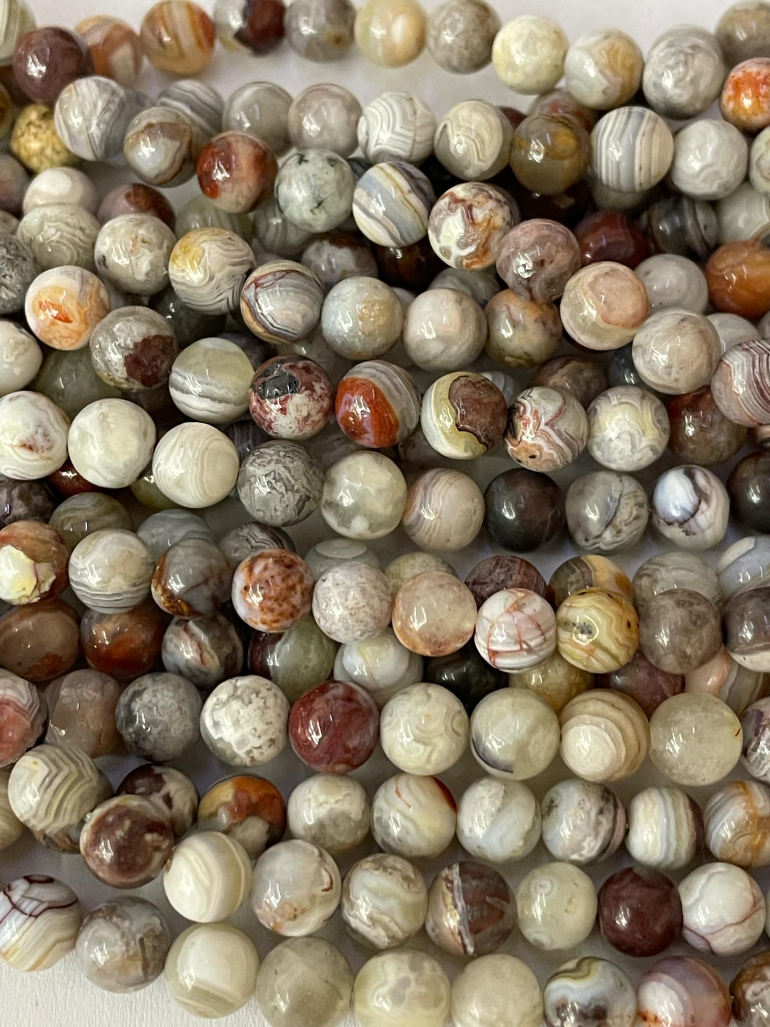 Boules d'agate Guanajuato 8 mm claires