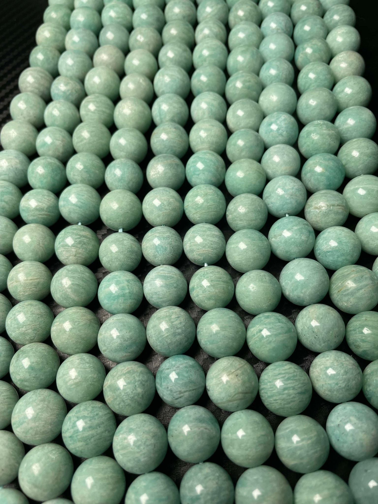 Sphères d'Amazonite de 12 mm au Brésil