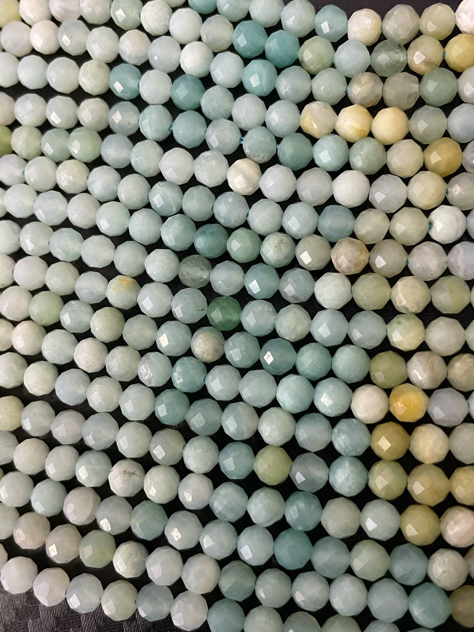 Amazonit ca 4mm Kugeln facettiert USA