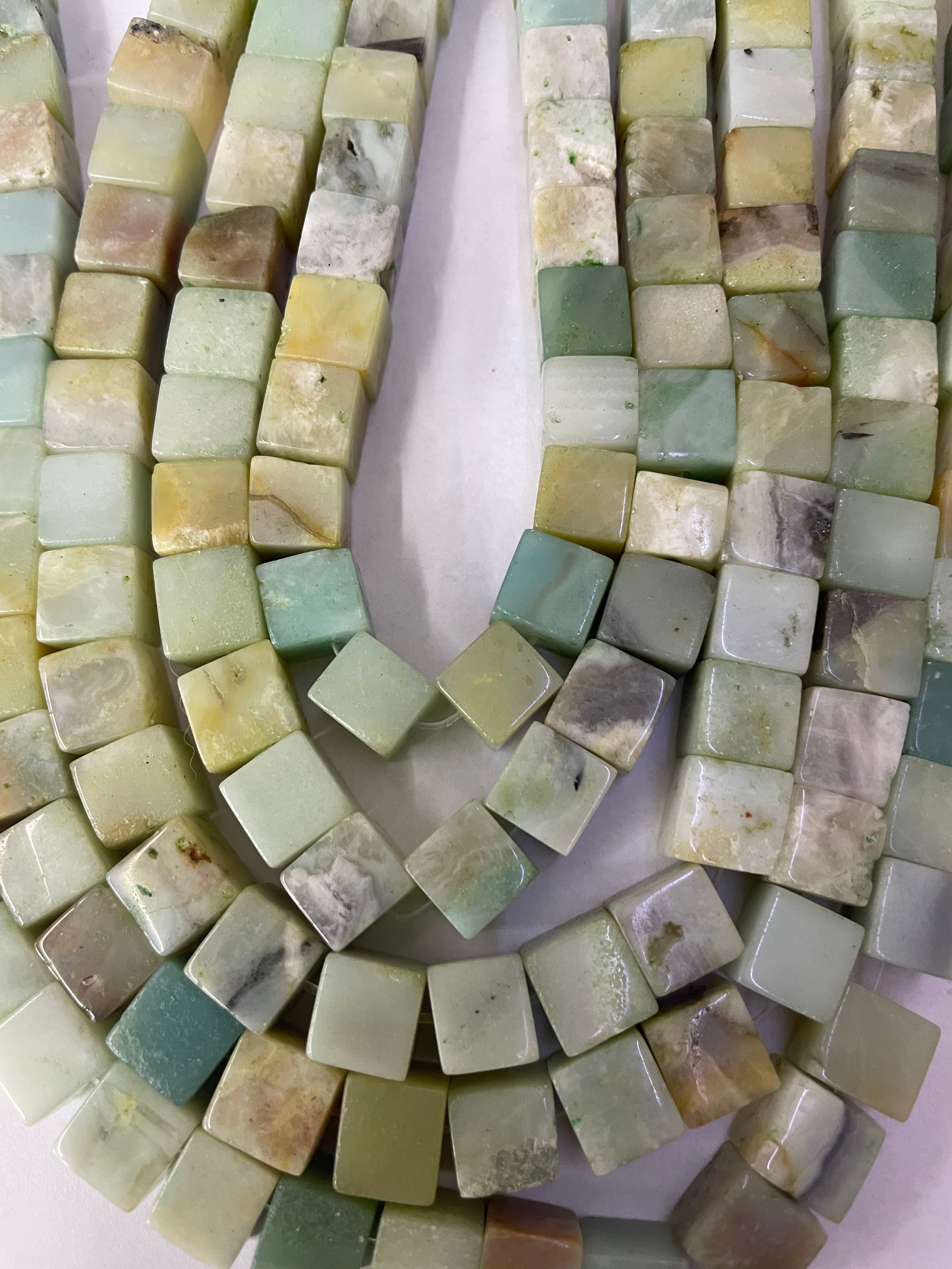 Amazonite cube de 8 mm