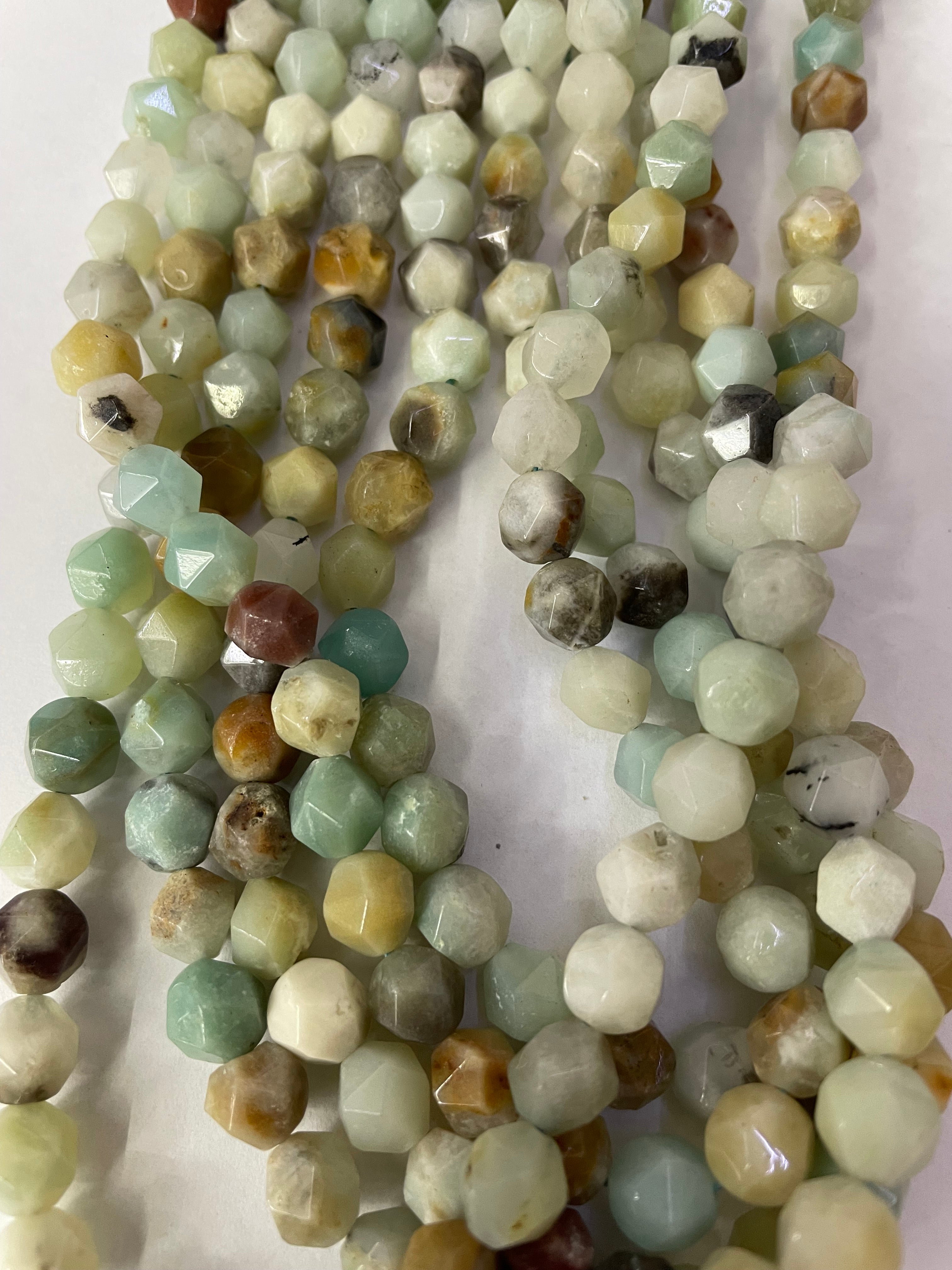 Cristal d'Amazonite taillé 8 mm Pérou