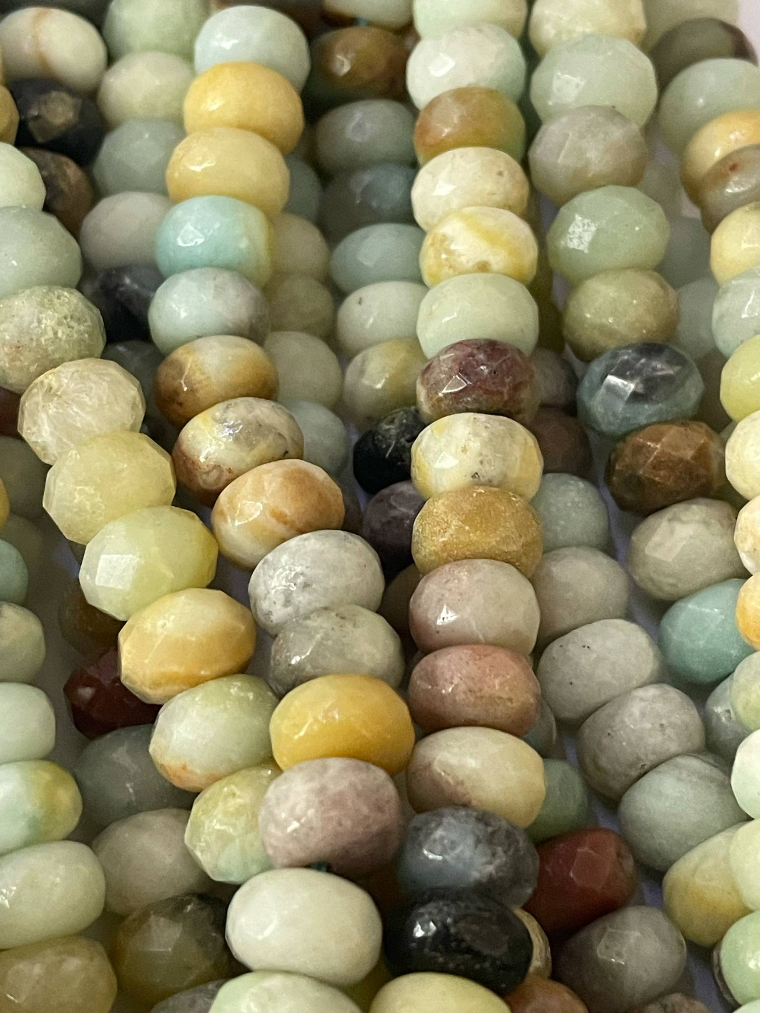 Amazonite du Pérou 8 mm facettée plate