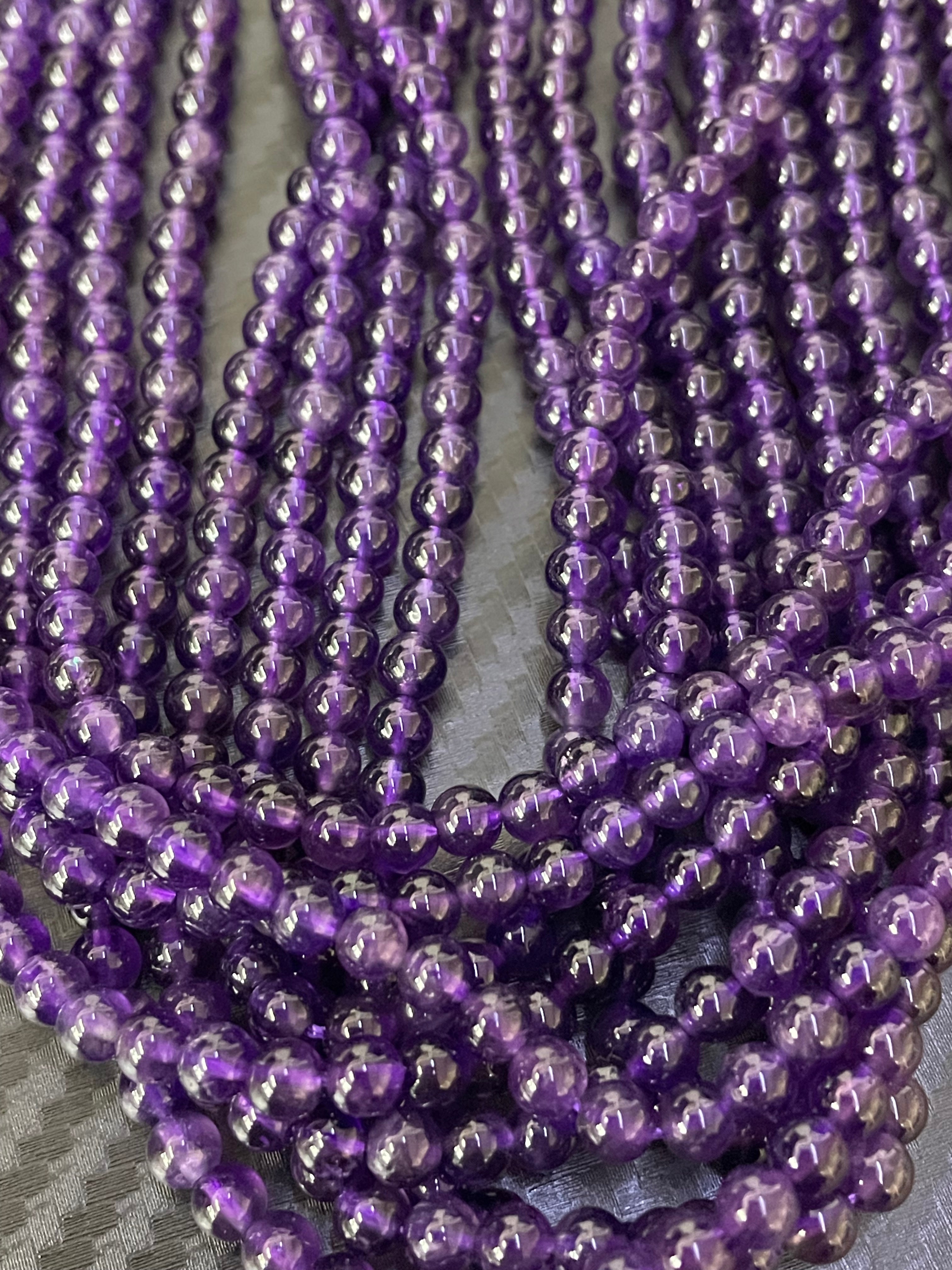 Amethyst 4mm dunkel Kugel