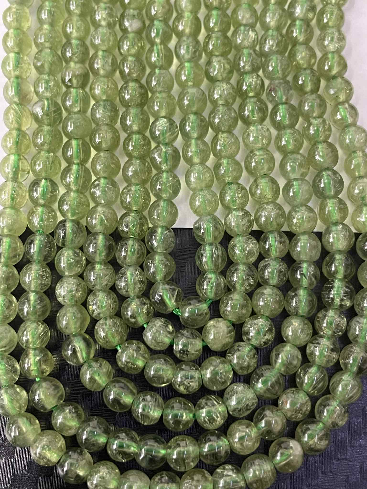 Apatit grün 4mm Kugelstrang