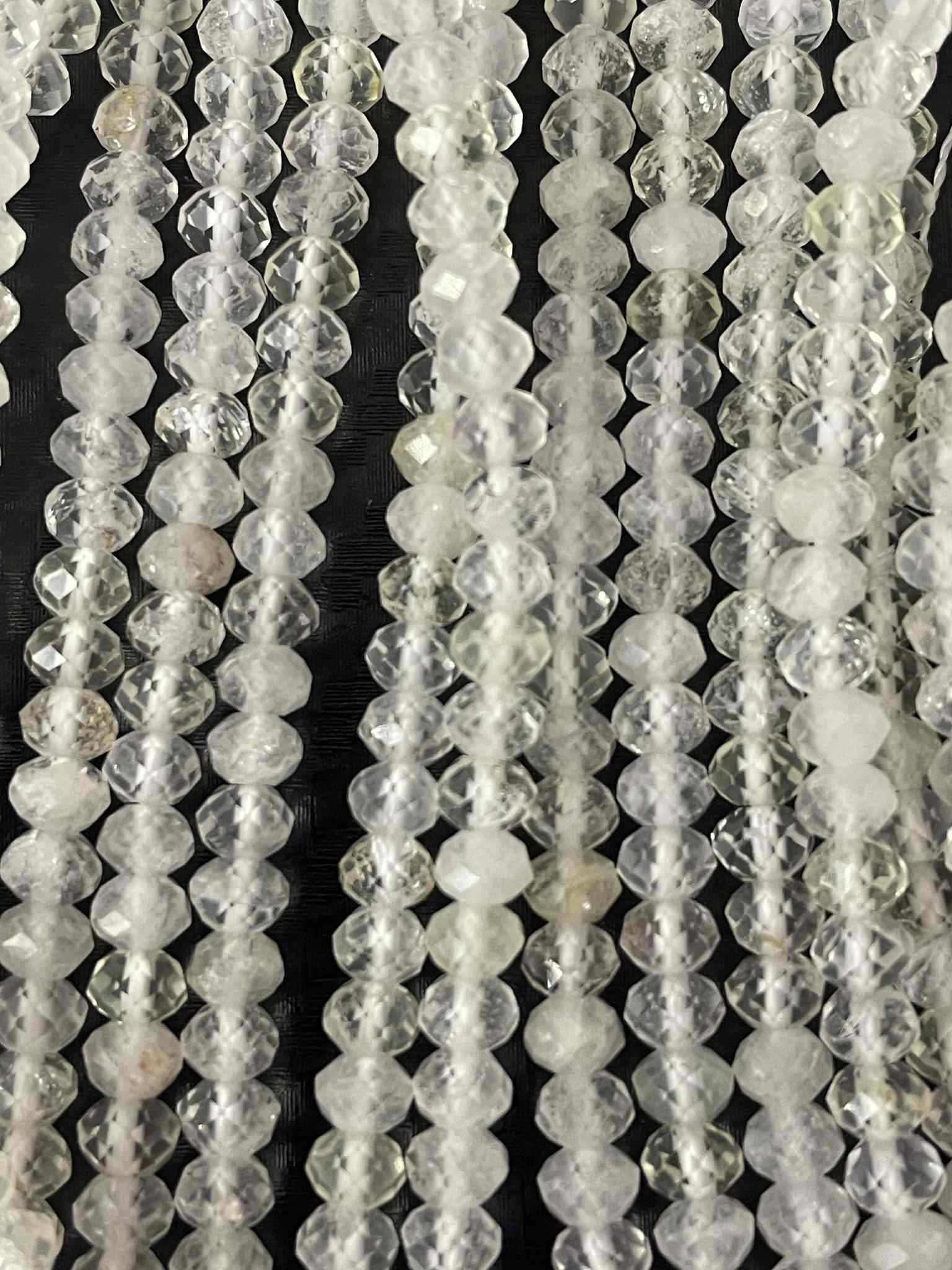 Bergkristall facettiert ca 4mm flach Natur Aktion
