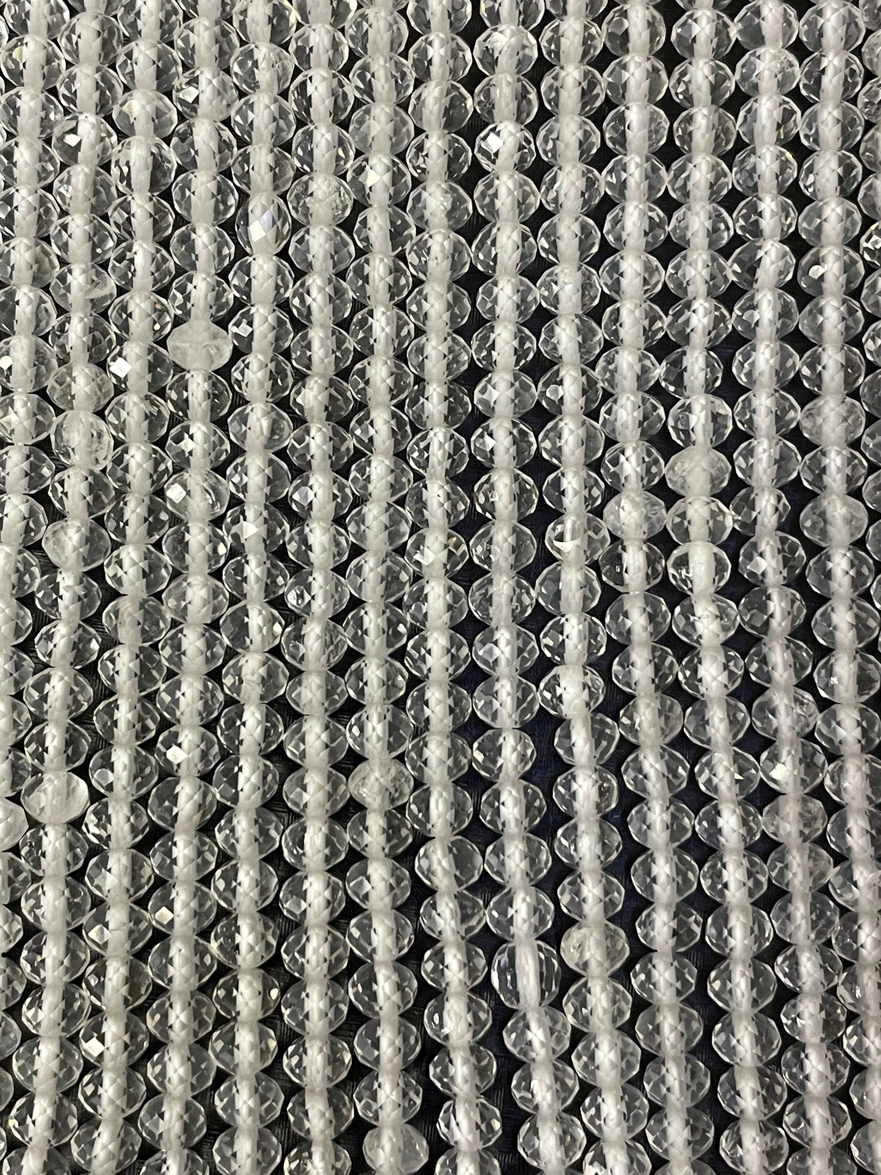 Bergkristall facettiert ca 6mm flach Natur