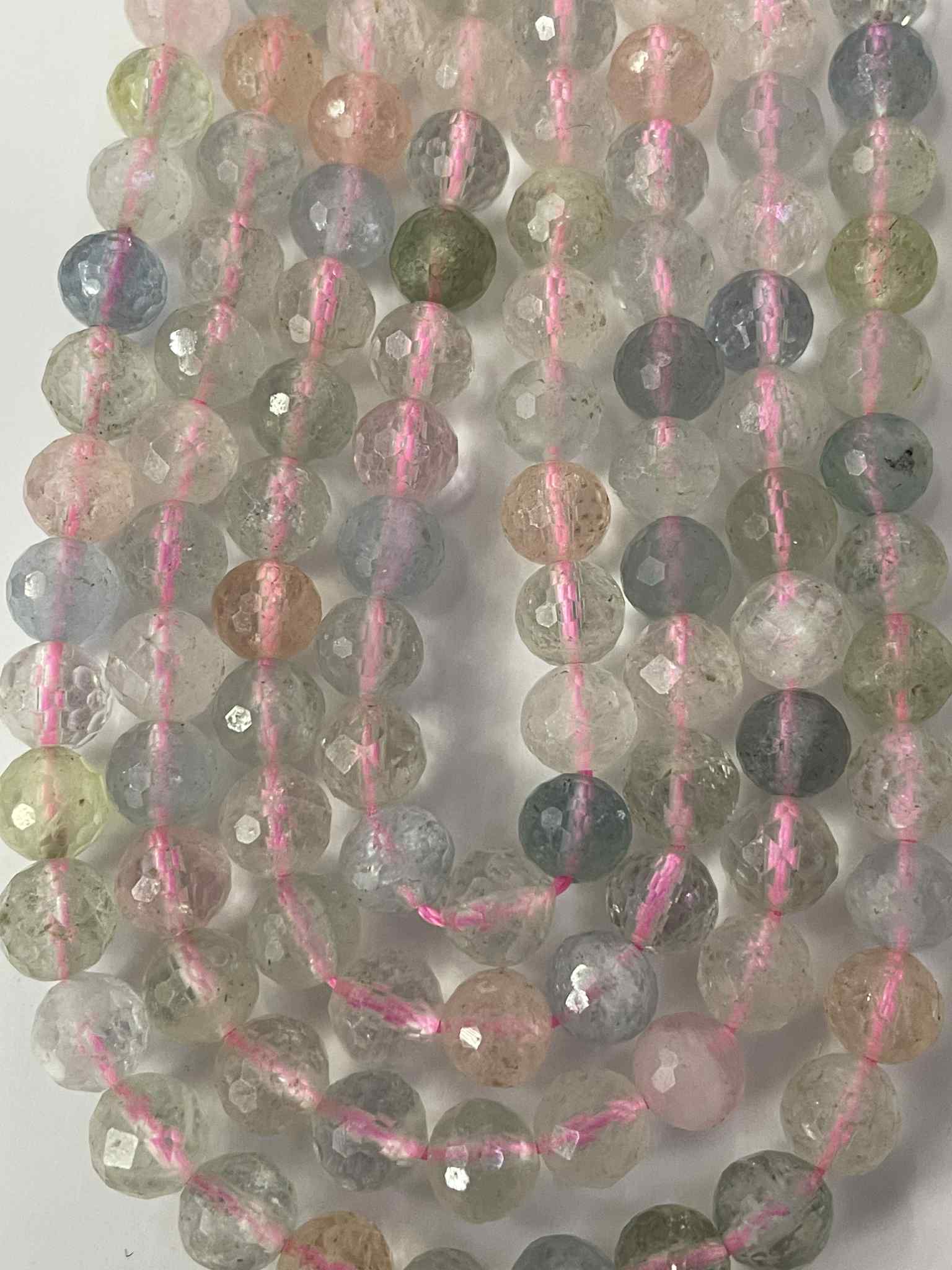 Morganit Mix 6mm facettiert