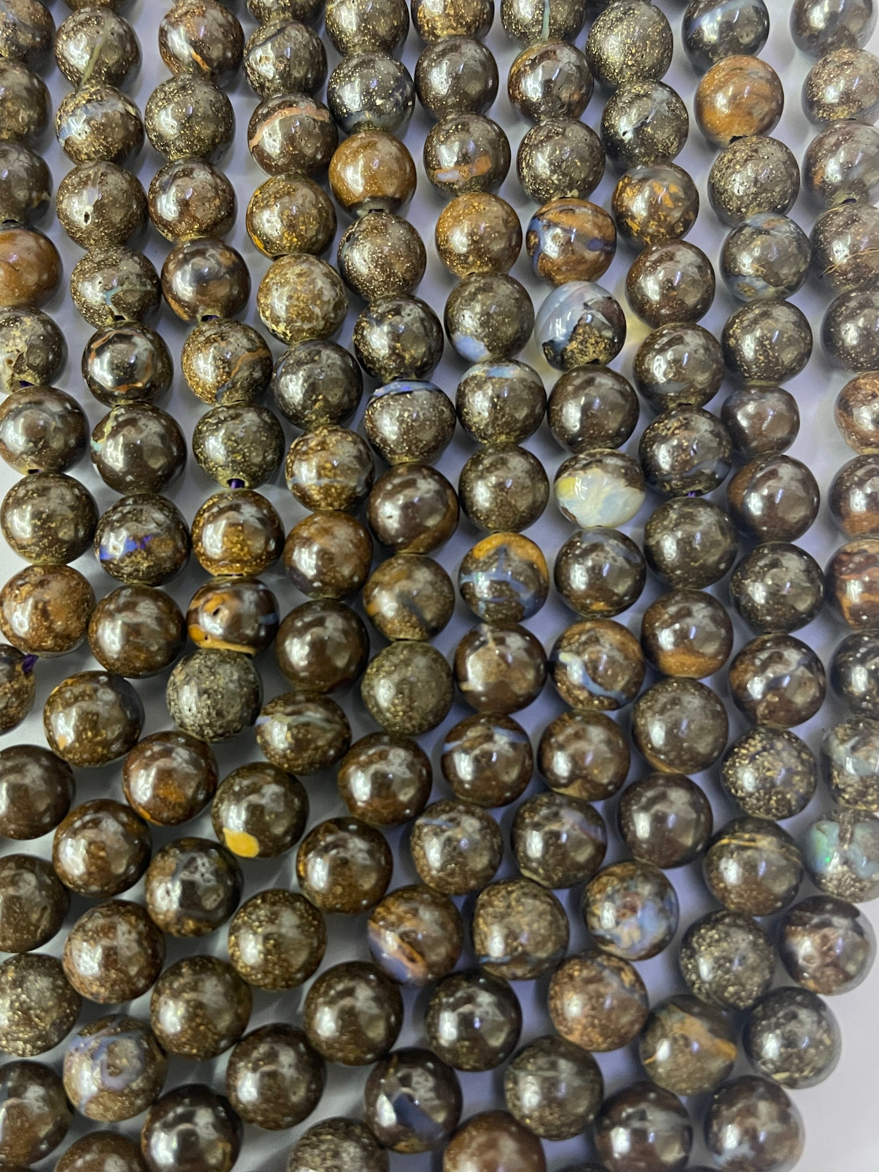 Fil de perles d'opale Boulder 6 mm