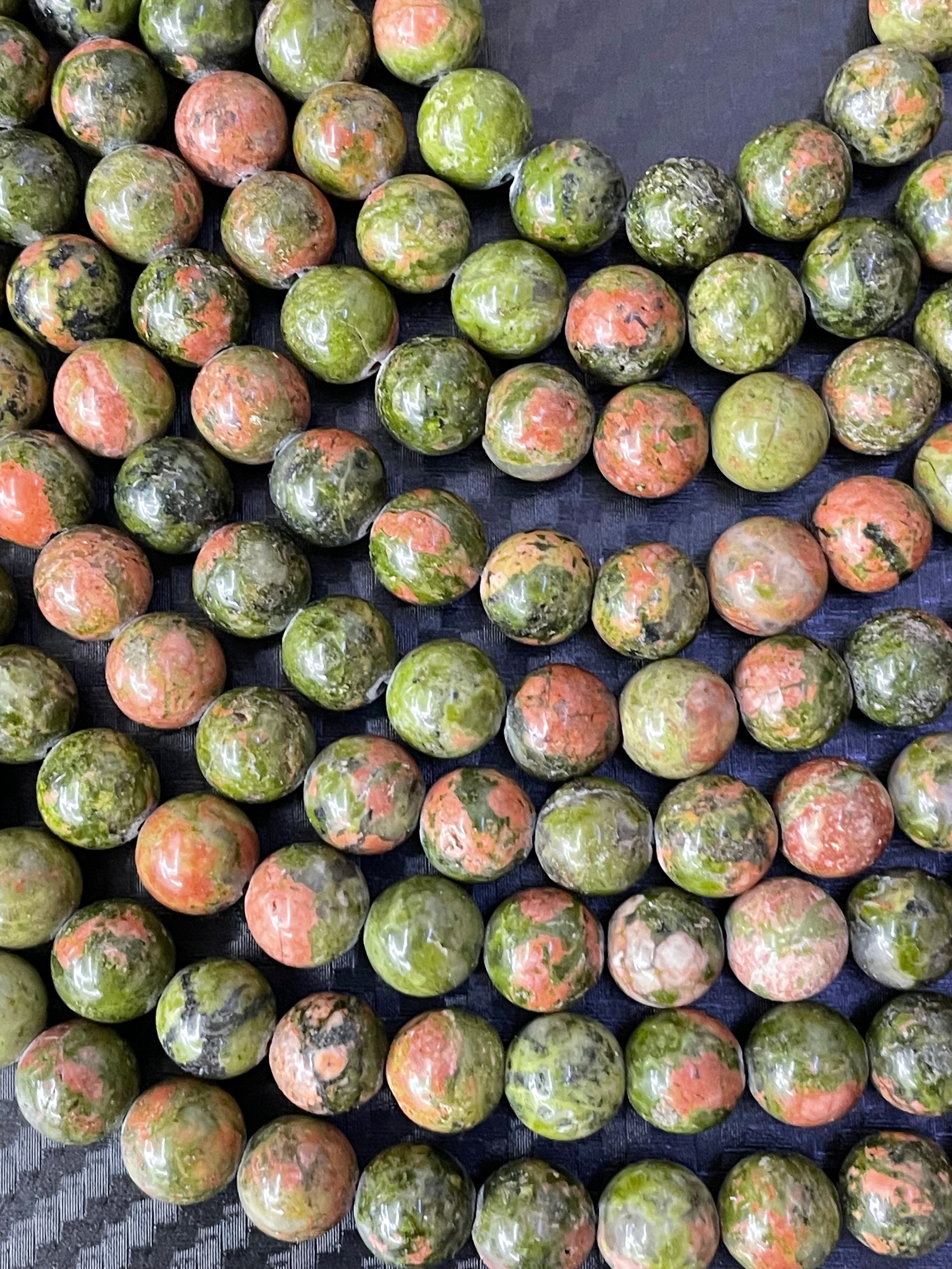 Fil de perles d'épidote 10 mm