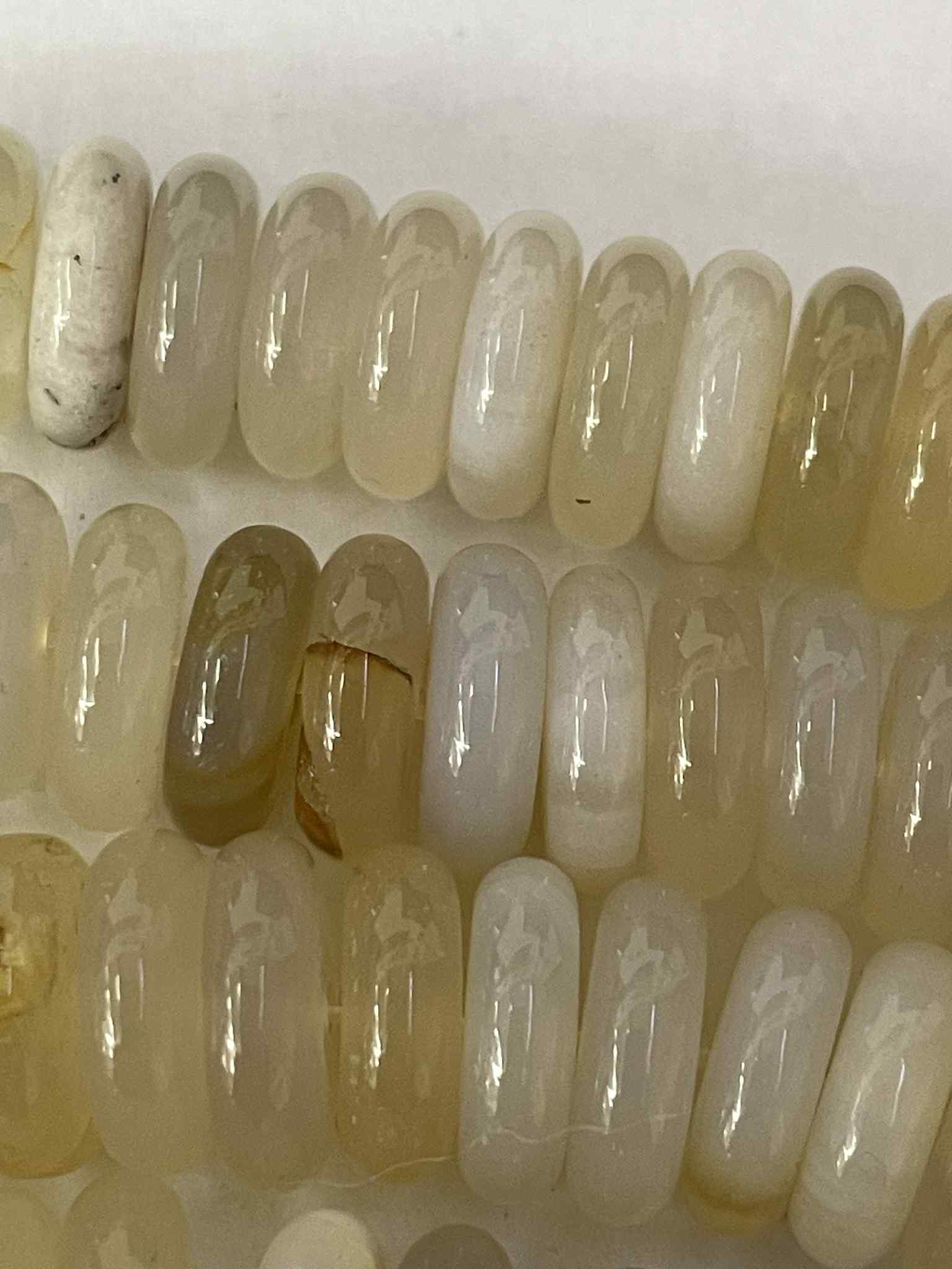 Friedens Achat Rondellen ca 12mm Testschliff