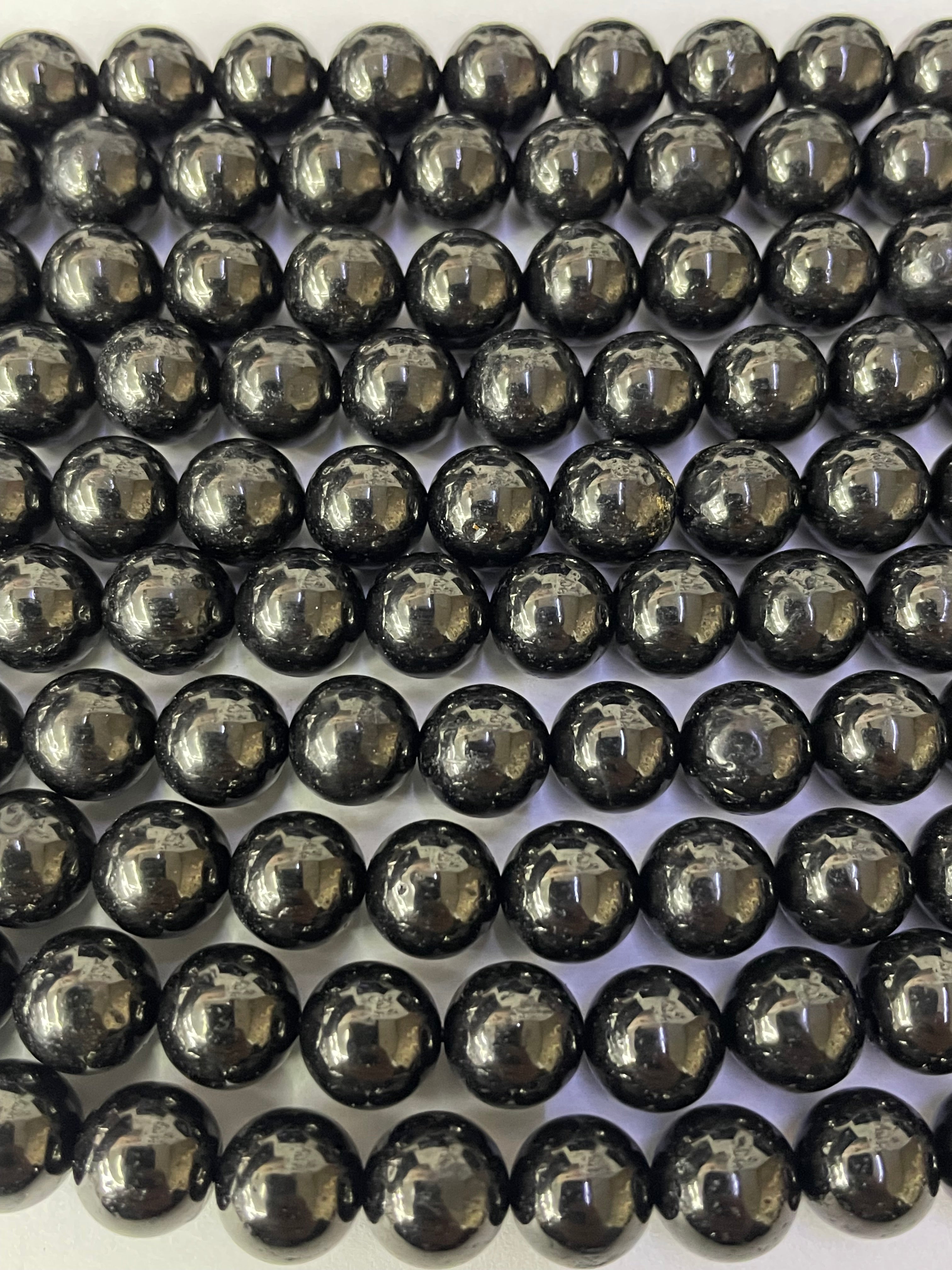 Fil de perles Jet 6 mm