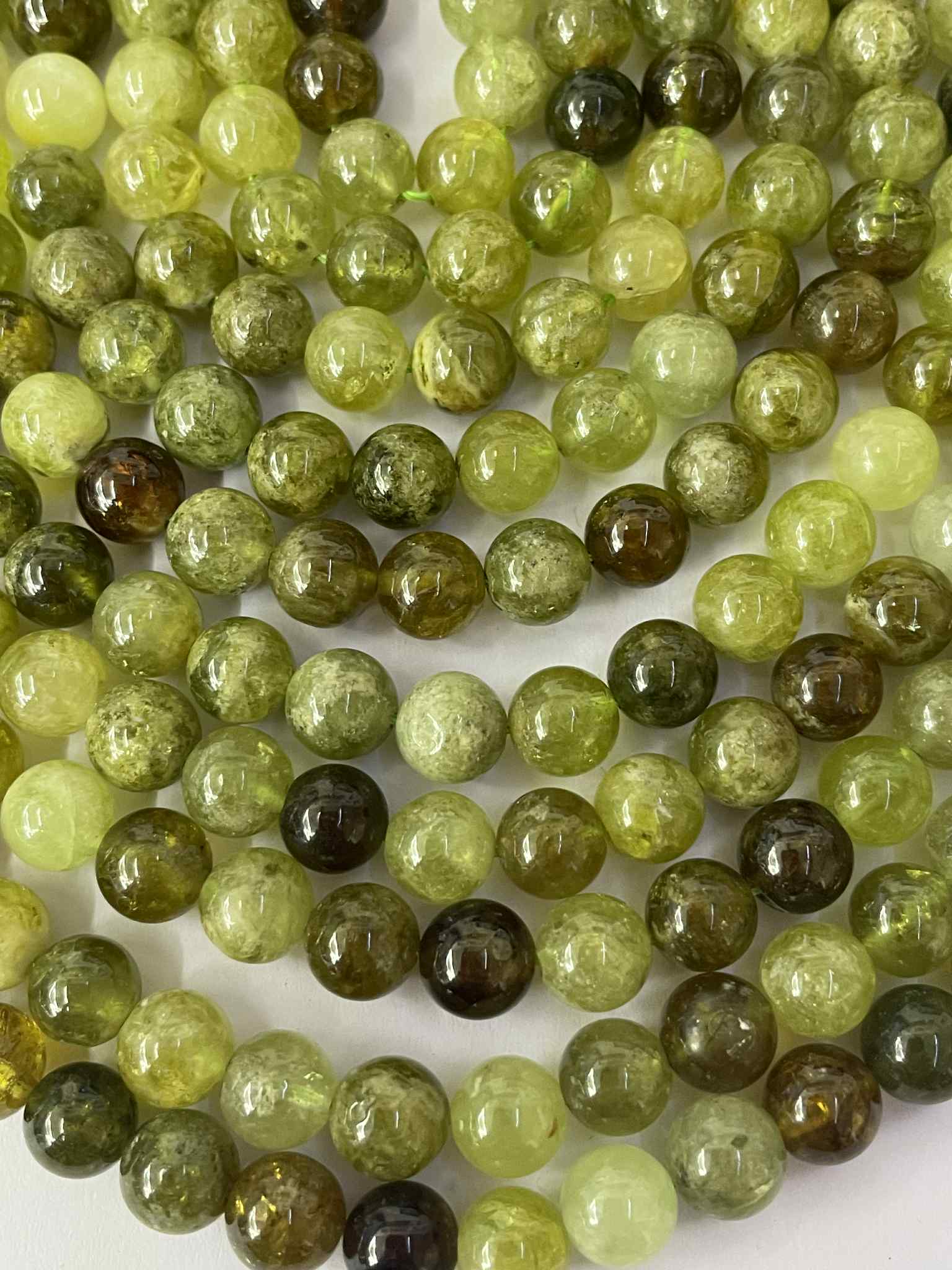 Granat Grün 8mm Strang