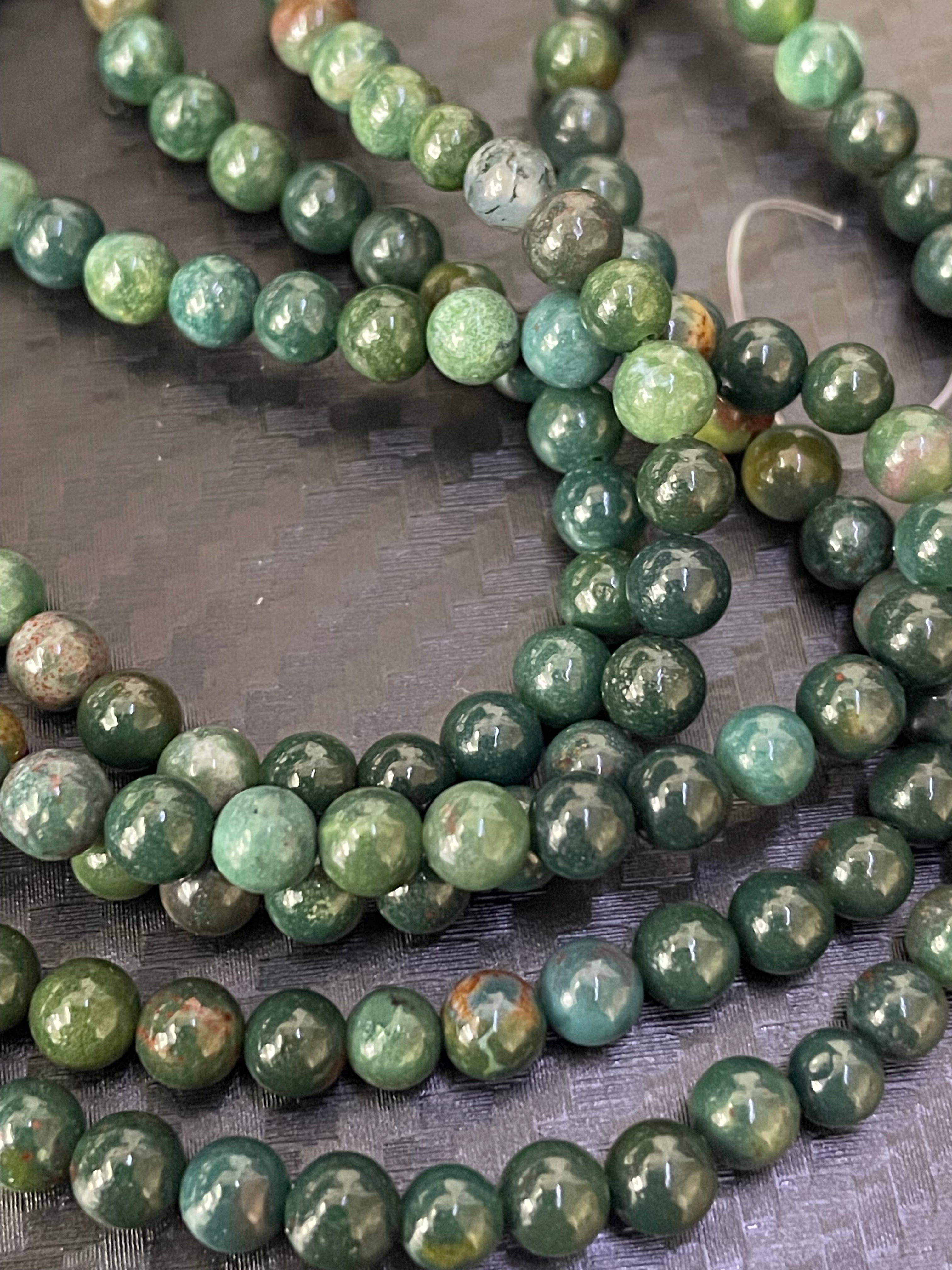 Fil de perles Héliotrope 10 mm