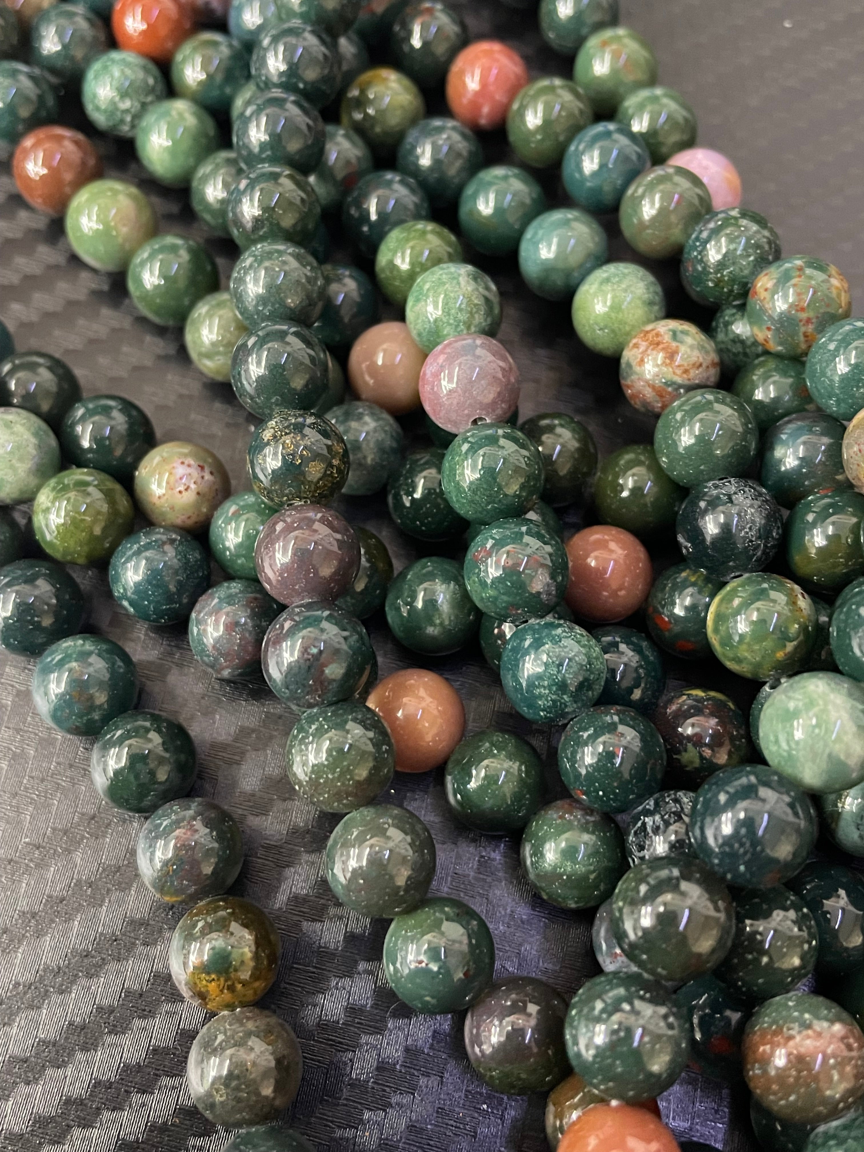 Fil de perles Héliotrope 8 mm clair