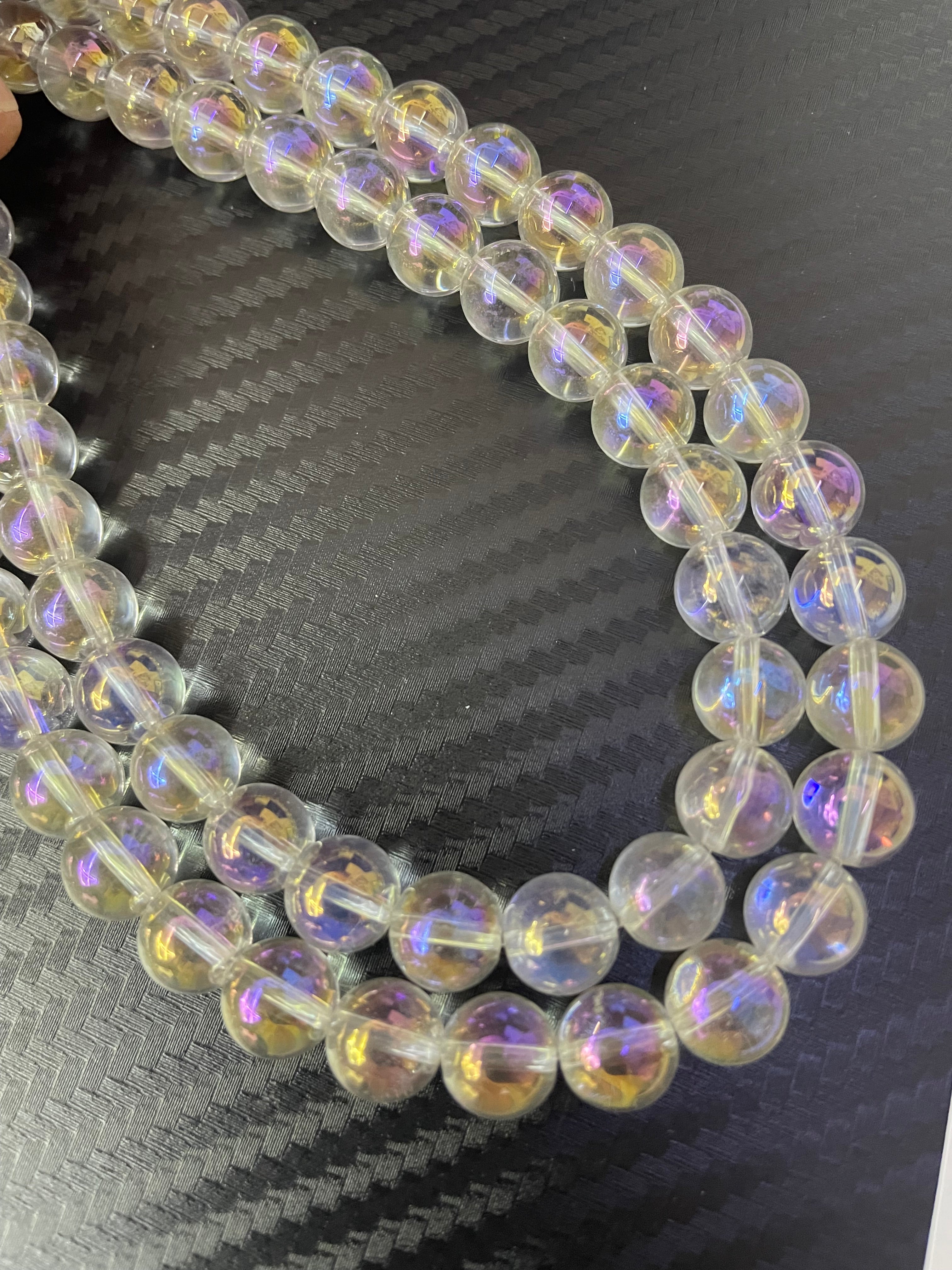 Fil de perles Aqua Aura Light 6 mm