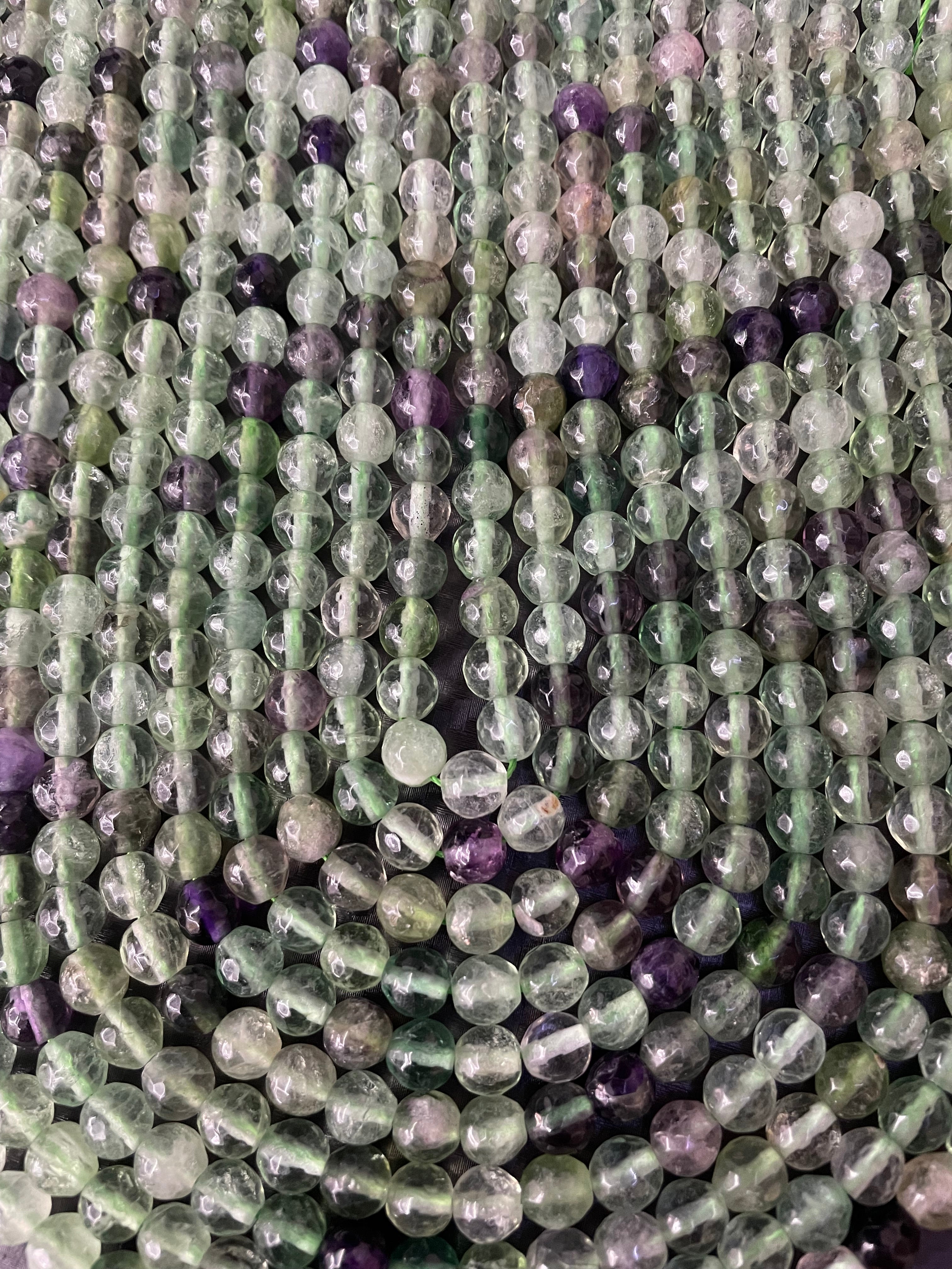 Fluorit facettiert 6mm Farbverlauf grüner