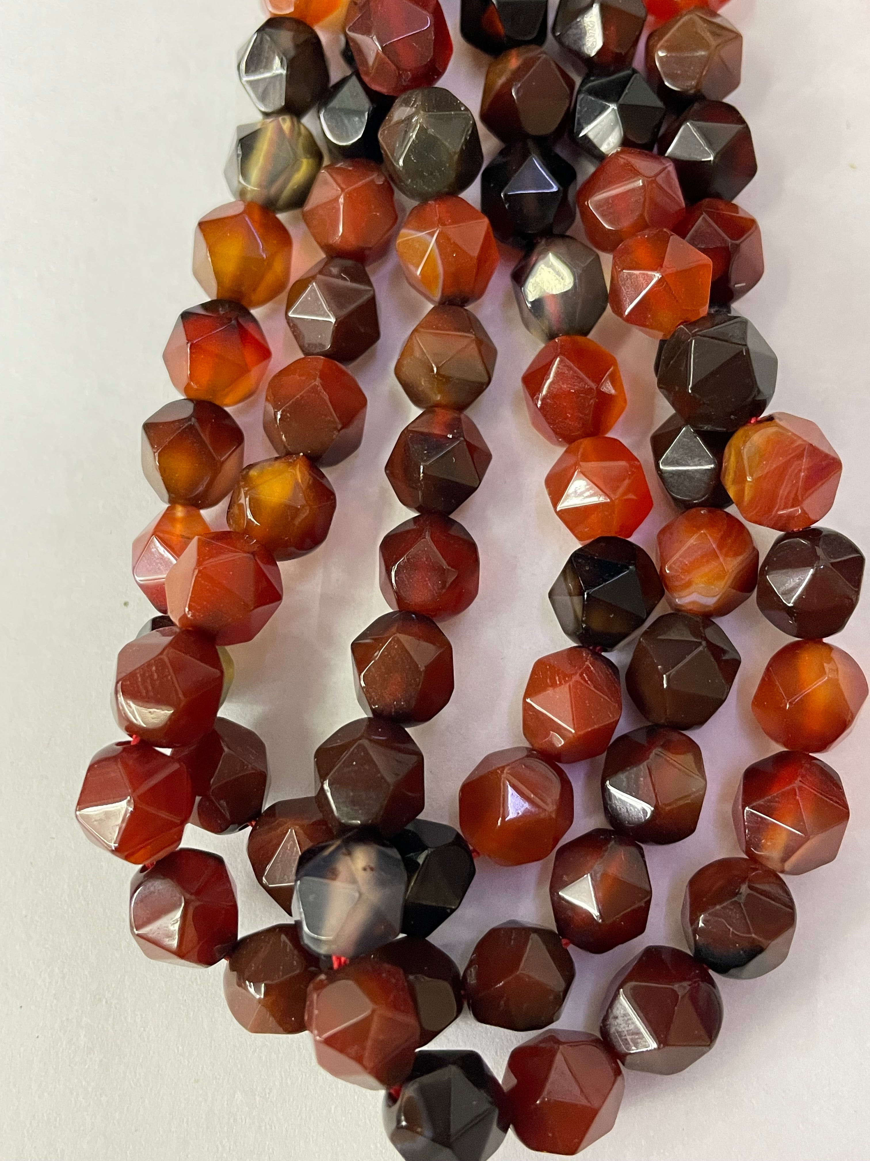 Karneol Kristallschliff 6mm DUNKEL