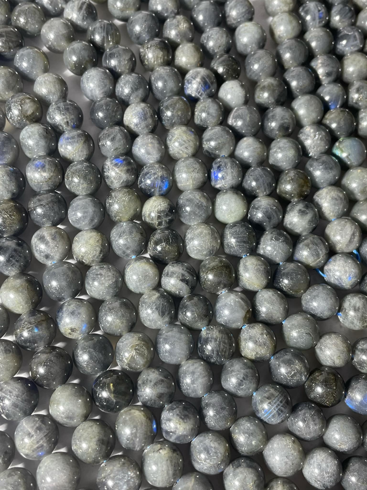 Boules de labradorite noire de 8 mm