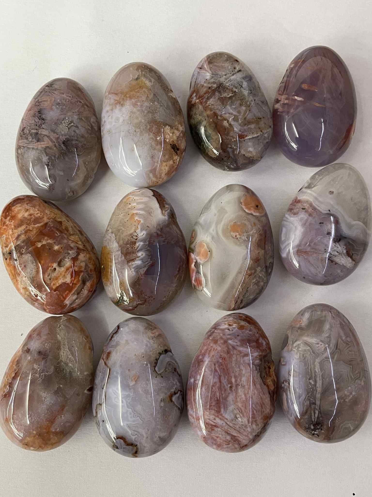 Pendentif en agate mousse violette percé