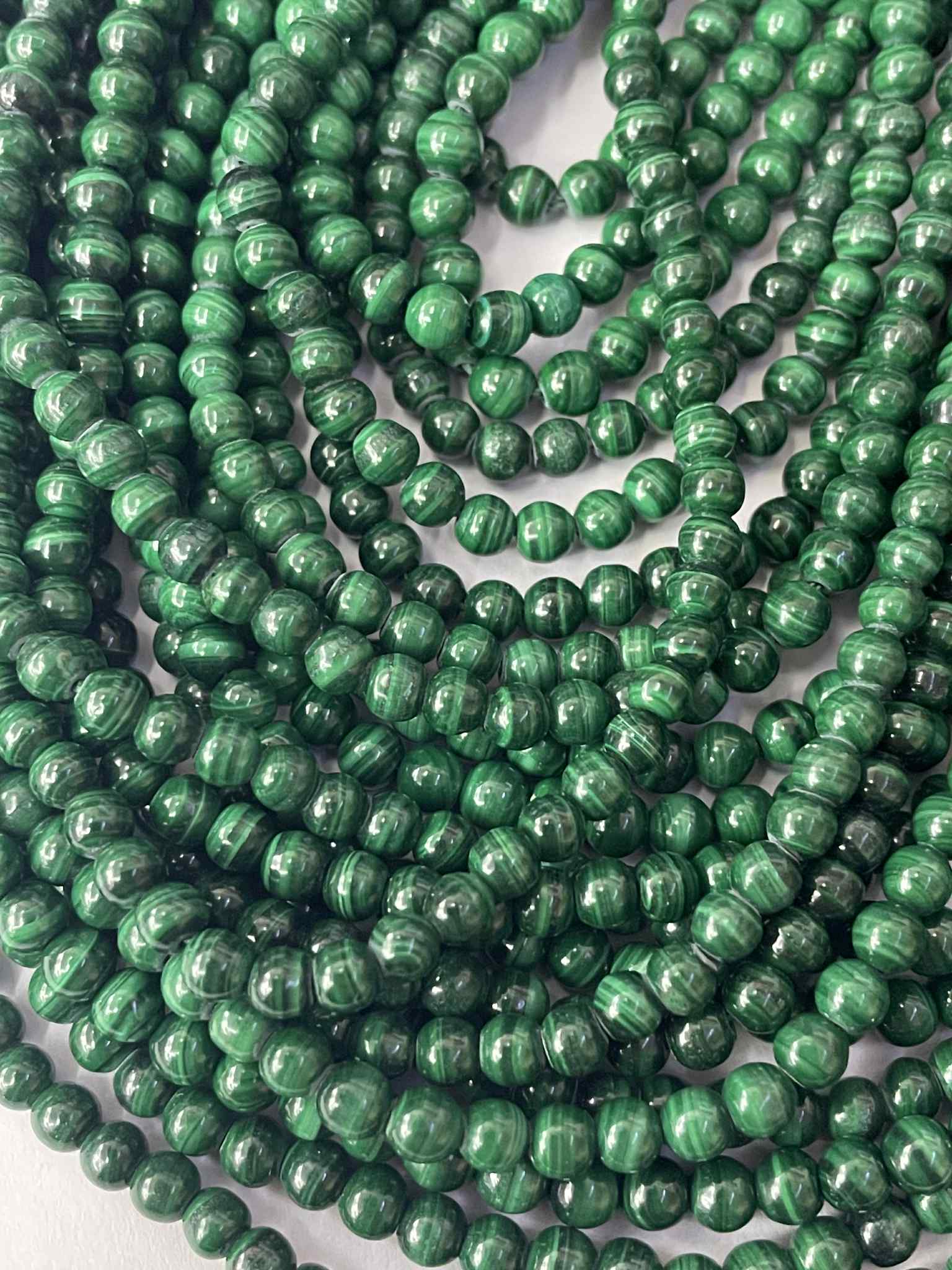 Malachit ca. 4mm Kugelstrang