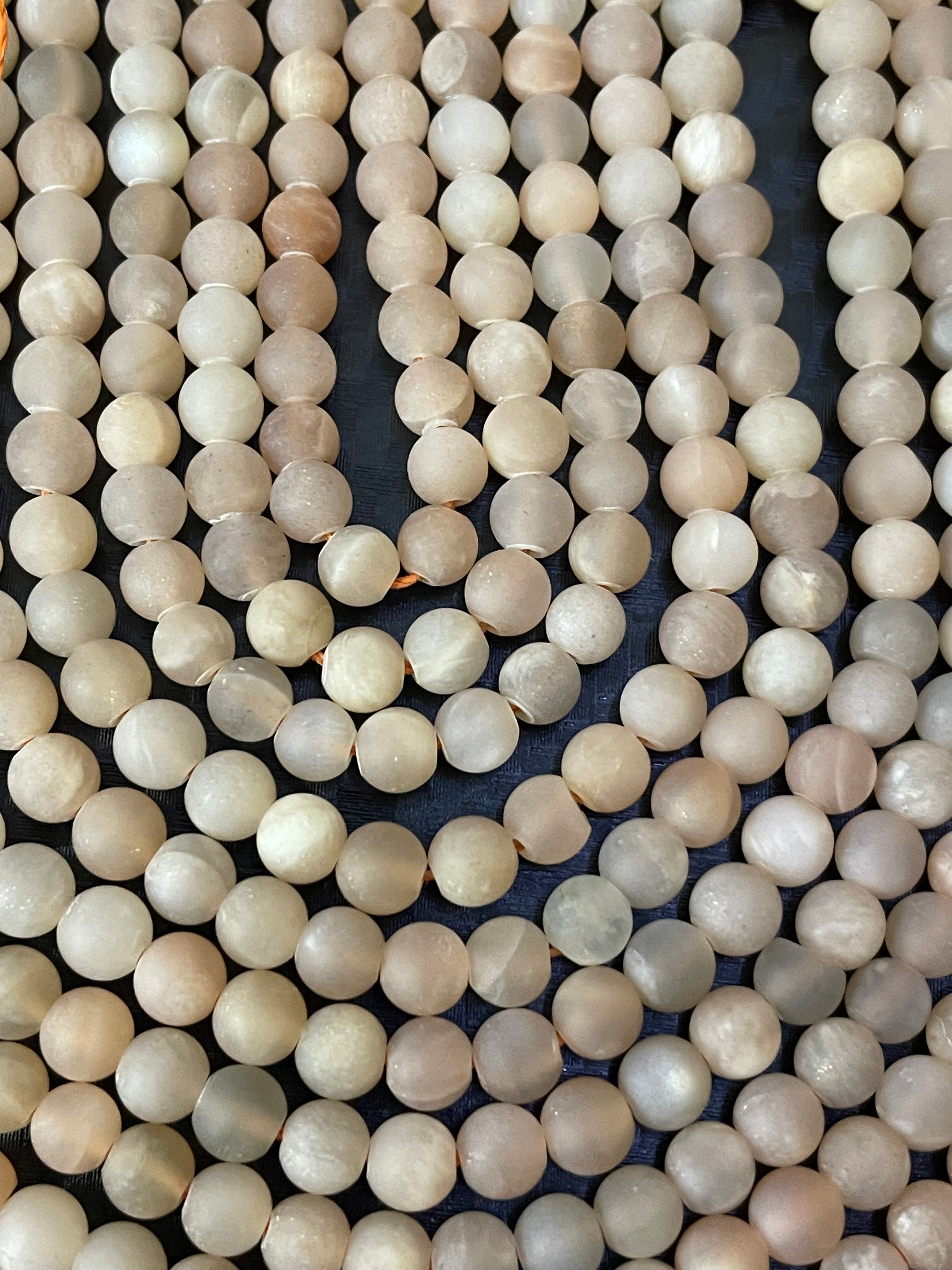 Mondstein rosa ca. 10mm Matt