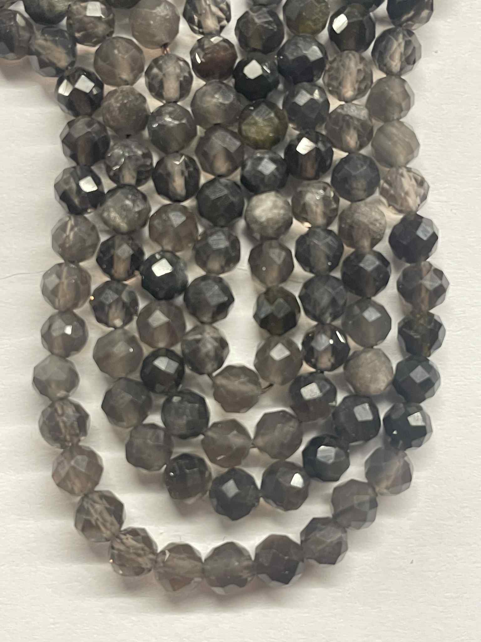 Obsidian MIX facettiert 4mm Aktion