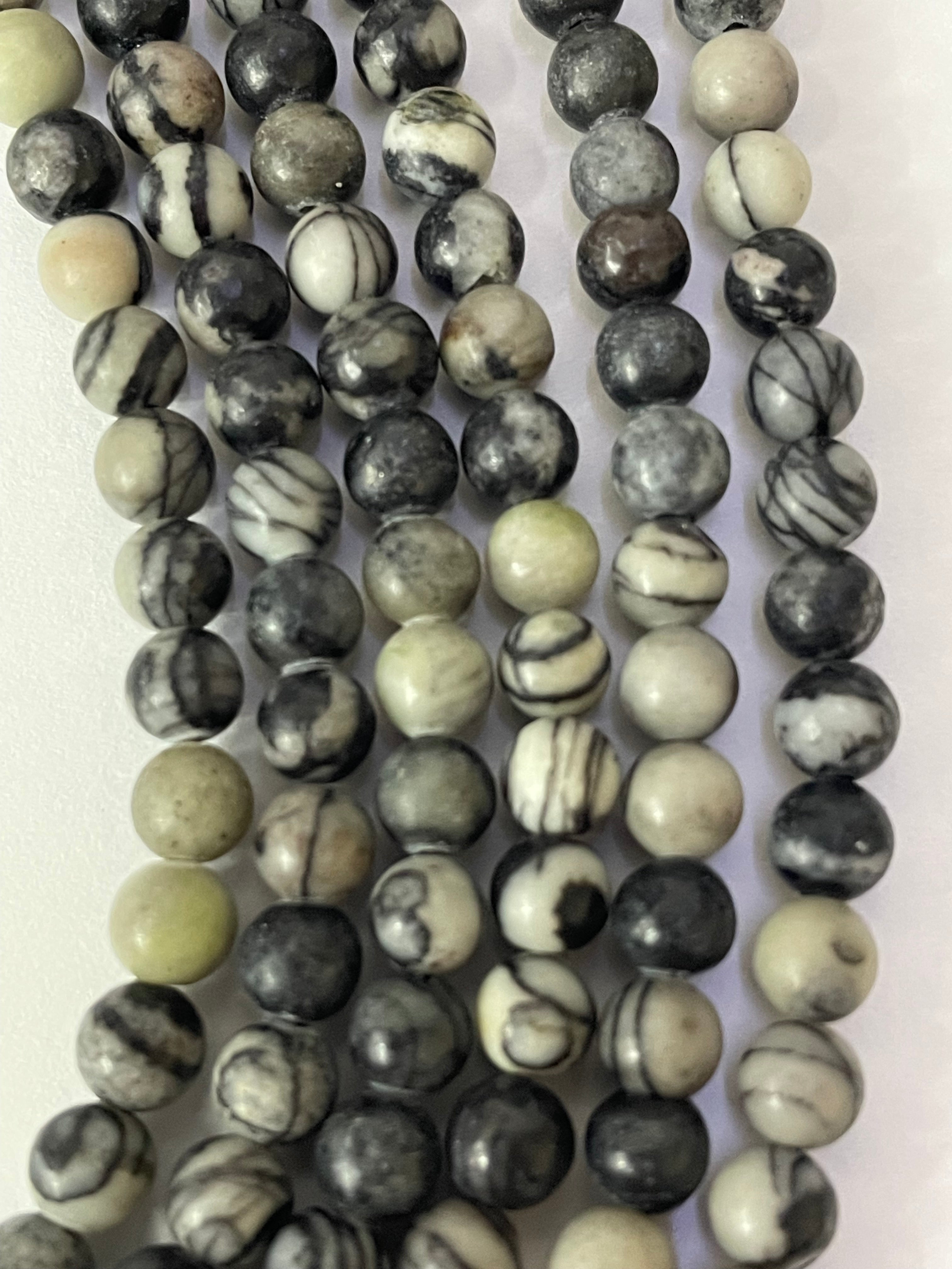 Picasso Jaspis 4mm Kugeln Mexiko