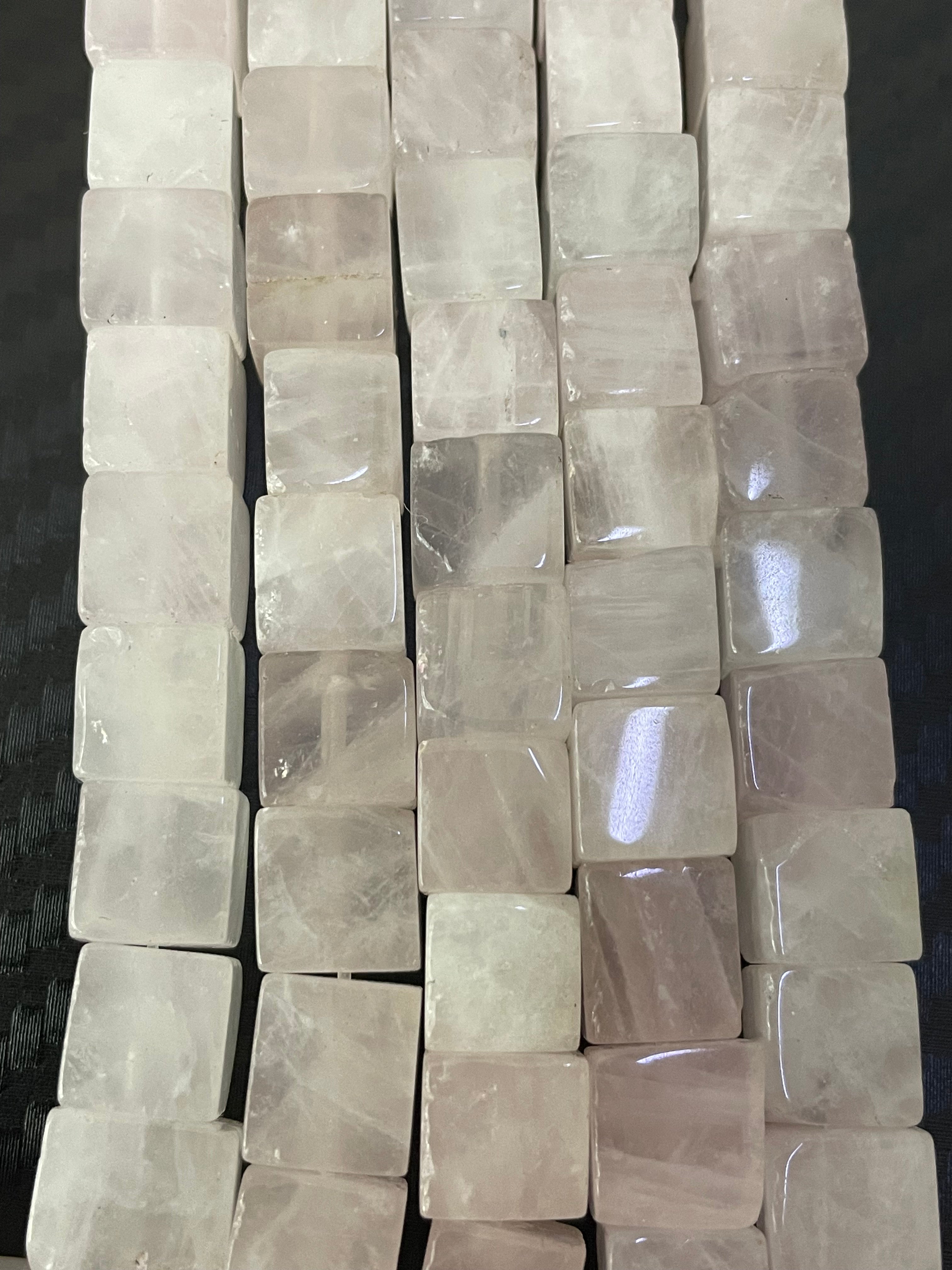 Cube de quartz rose 8 mm
