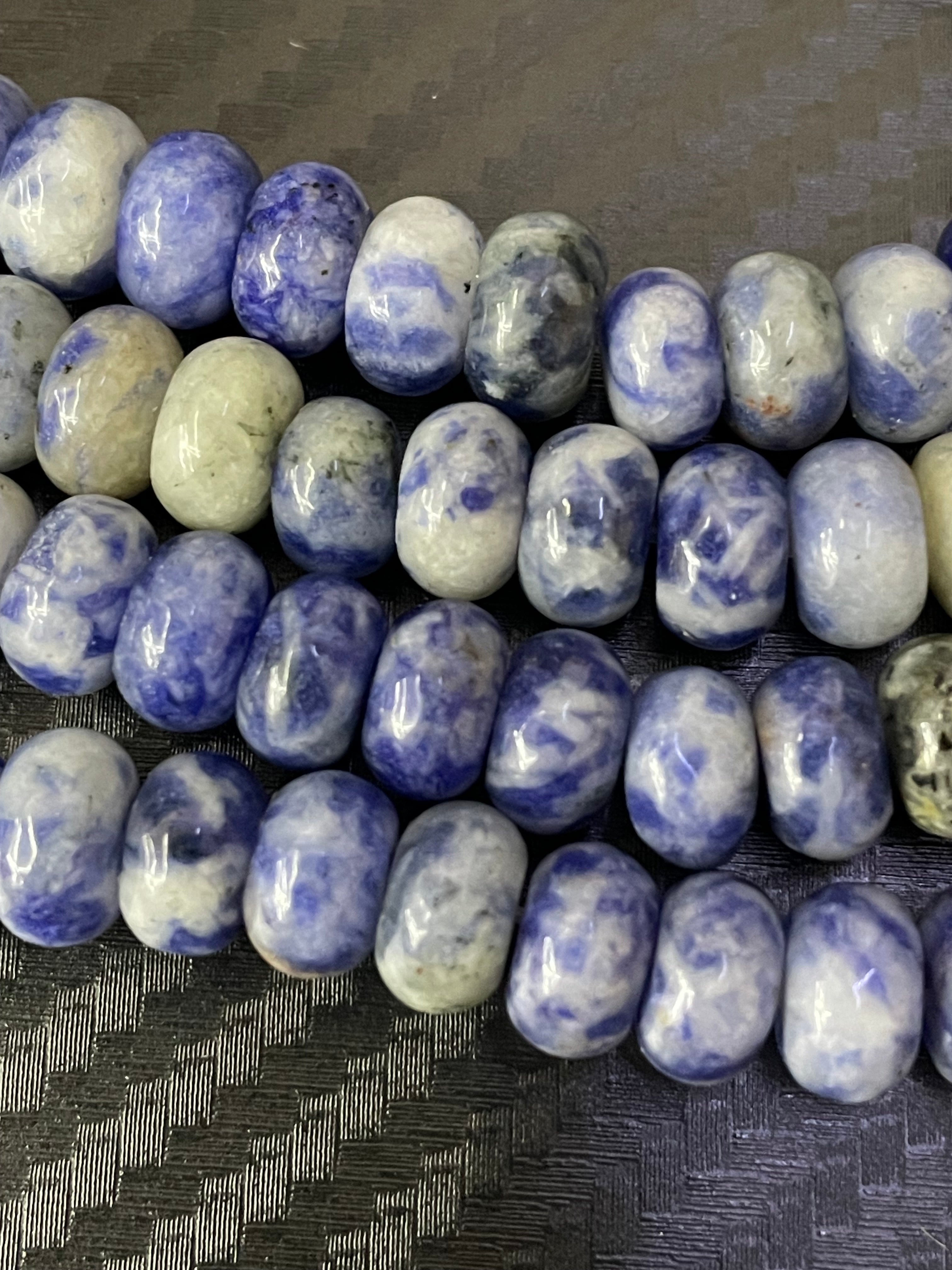 Rondelles de sodalite 8 mm, fil léger