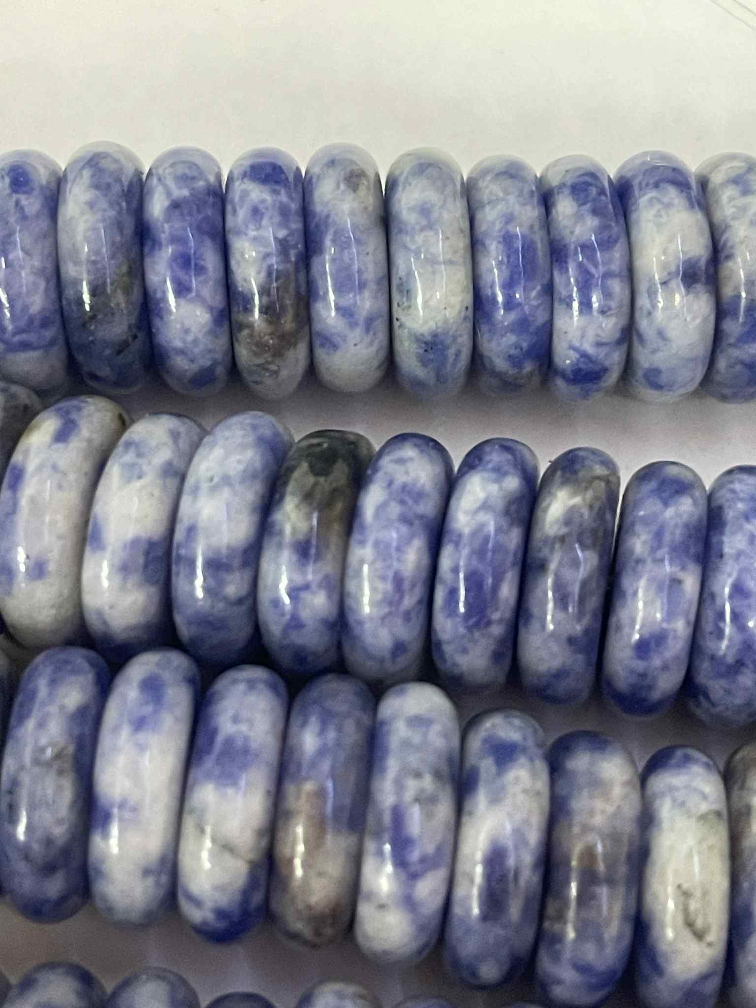 Sodalith Rondellen ca 12mm Testschliff