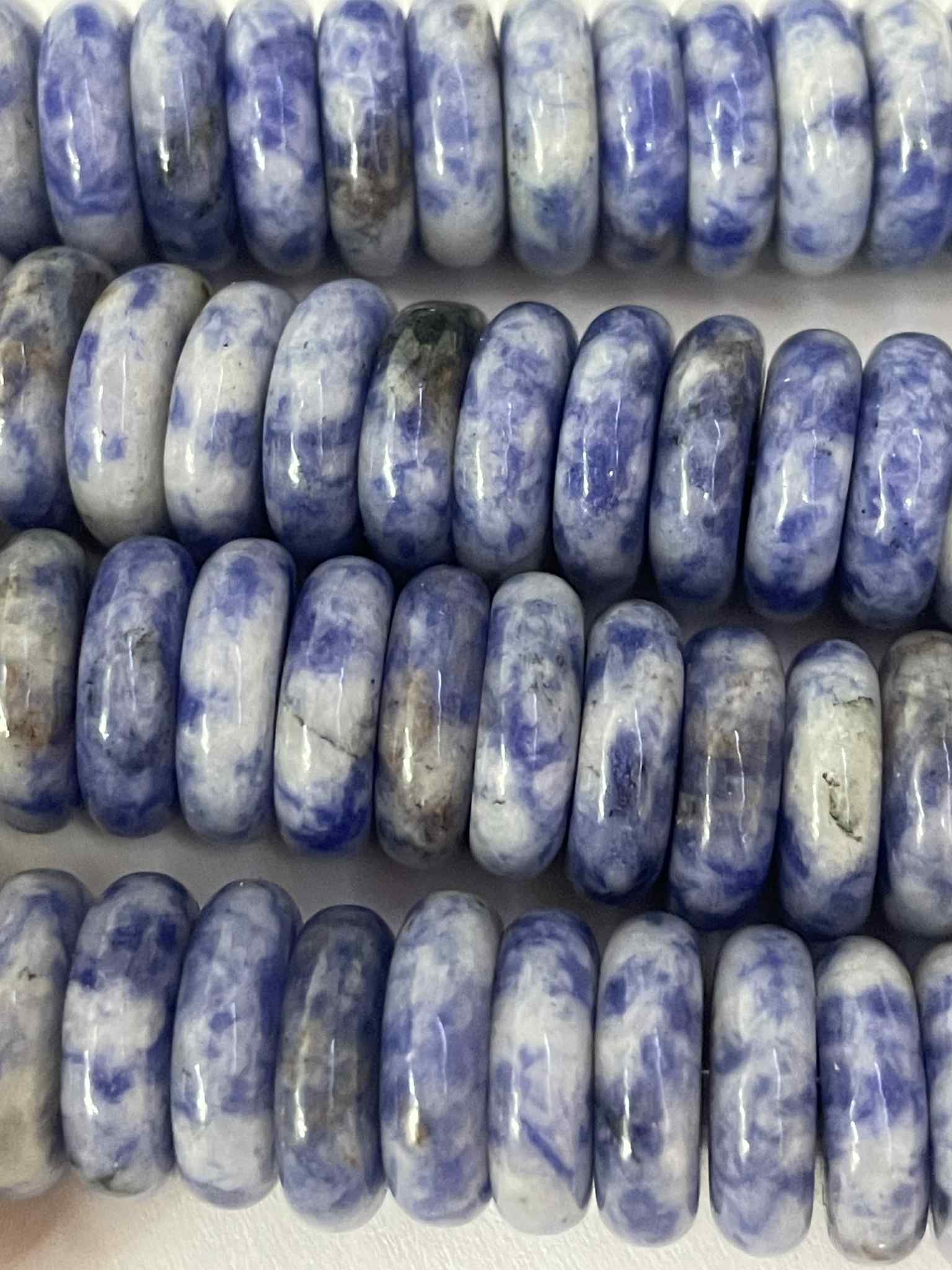 Sodalith Rondellen ca 12mm Testschliff