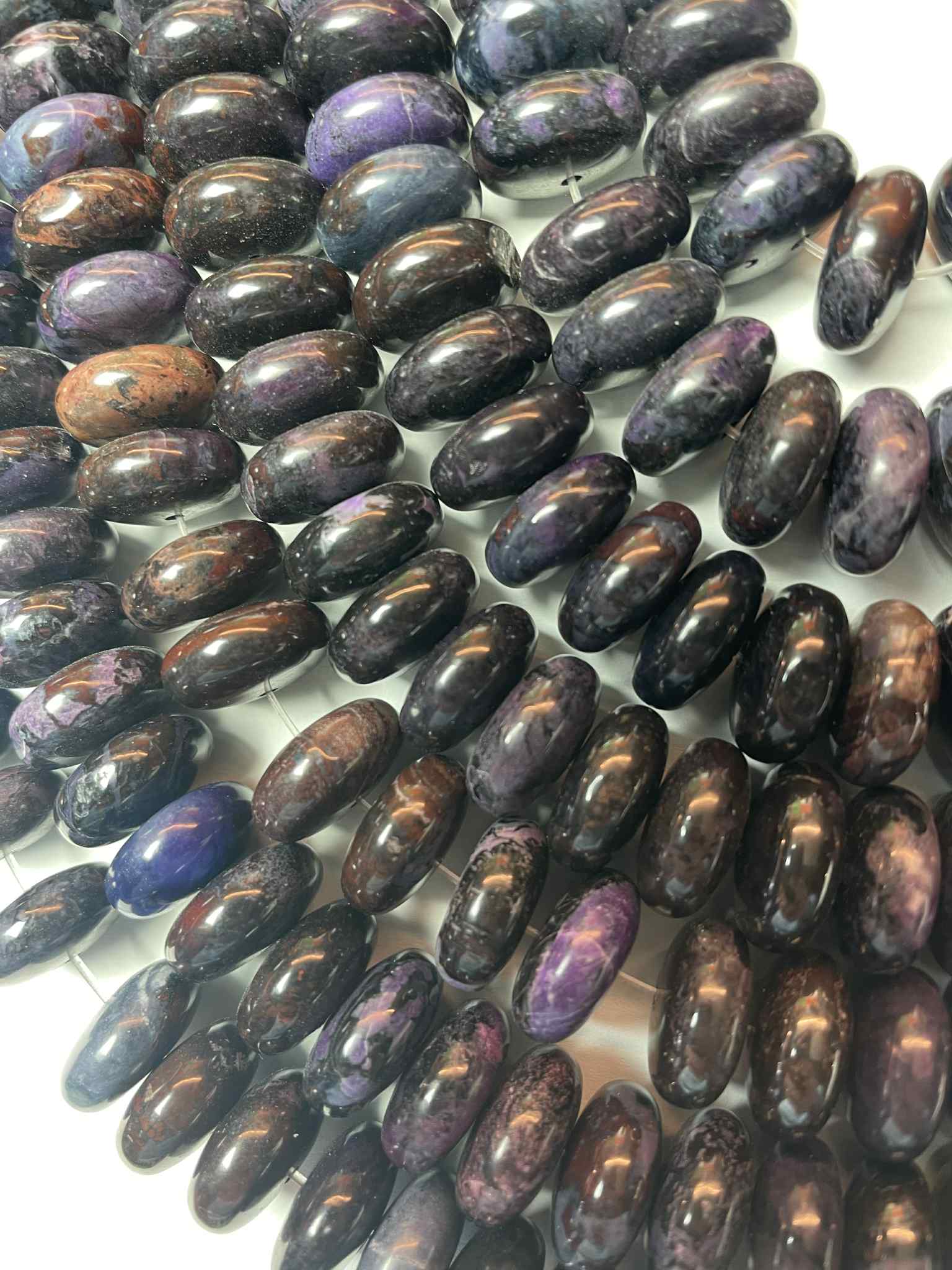 Rang de rondelles de sugilite 12 mm