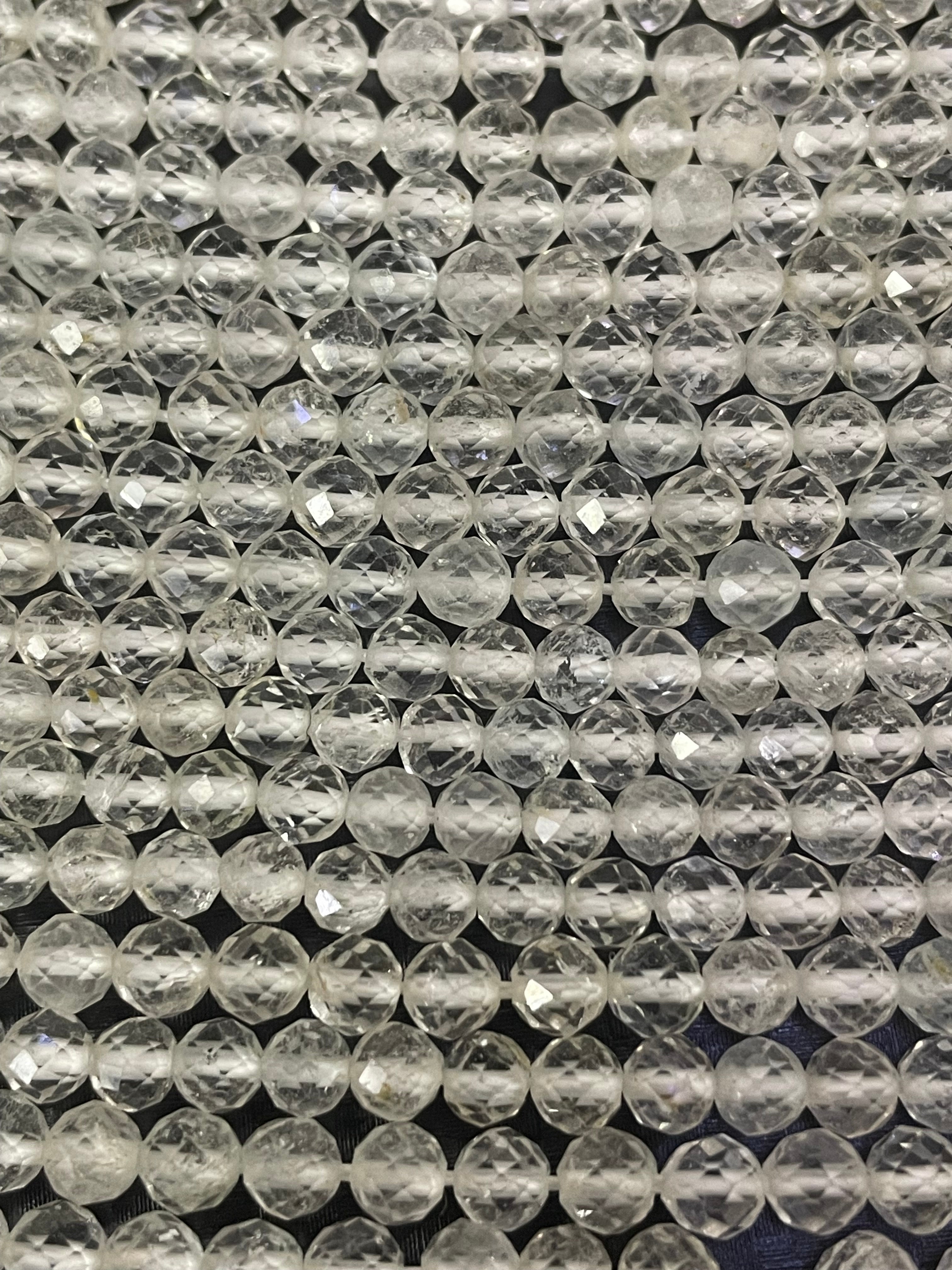 Topaze blanche facettée 4 mm