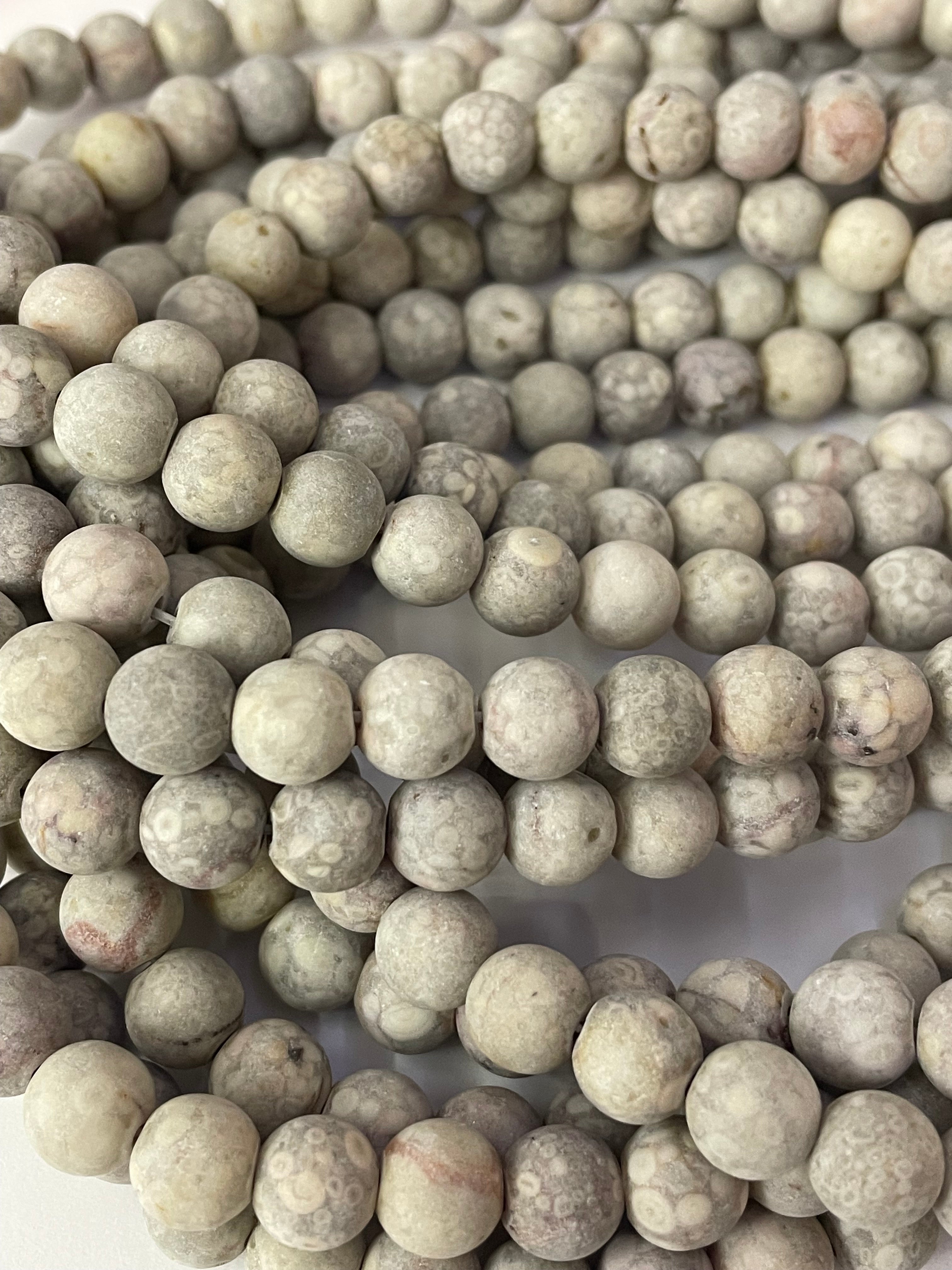Jaspe Turitella fil 6 mm mat clair