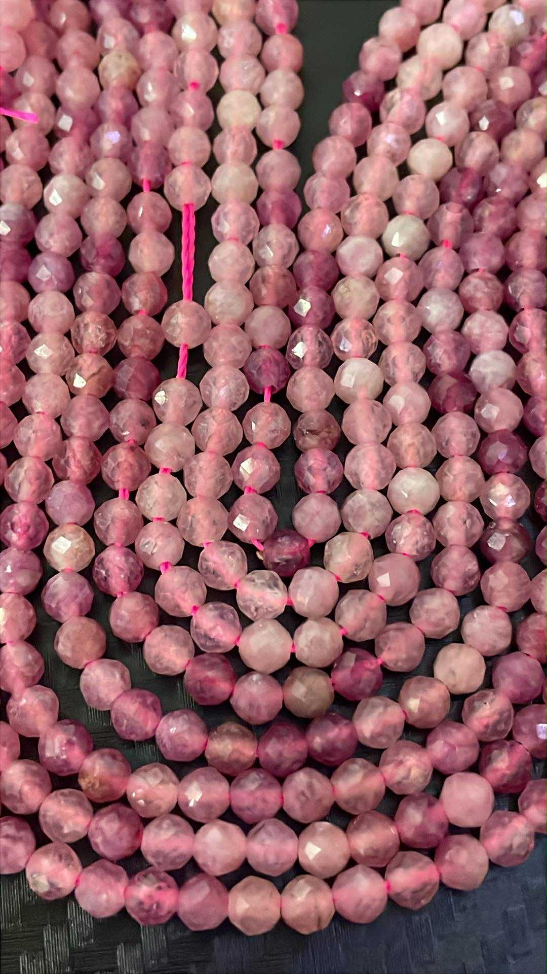 Turmalin Rosa ca 3mm facettiert AKTION