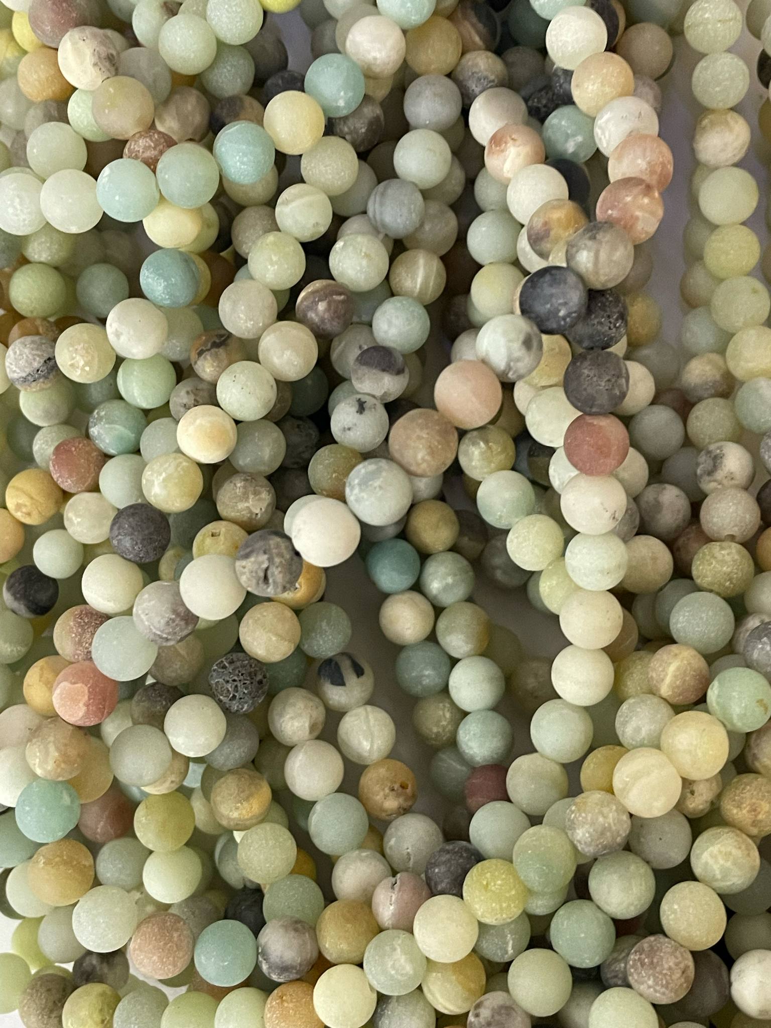 Amazonite 6 mm MAT Pérou PROMOTION