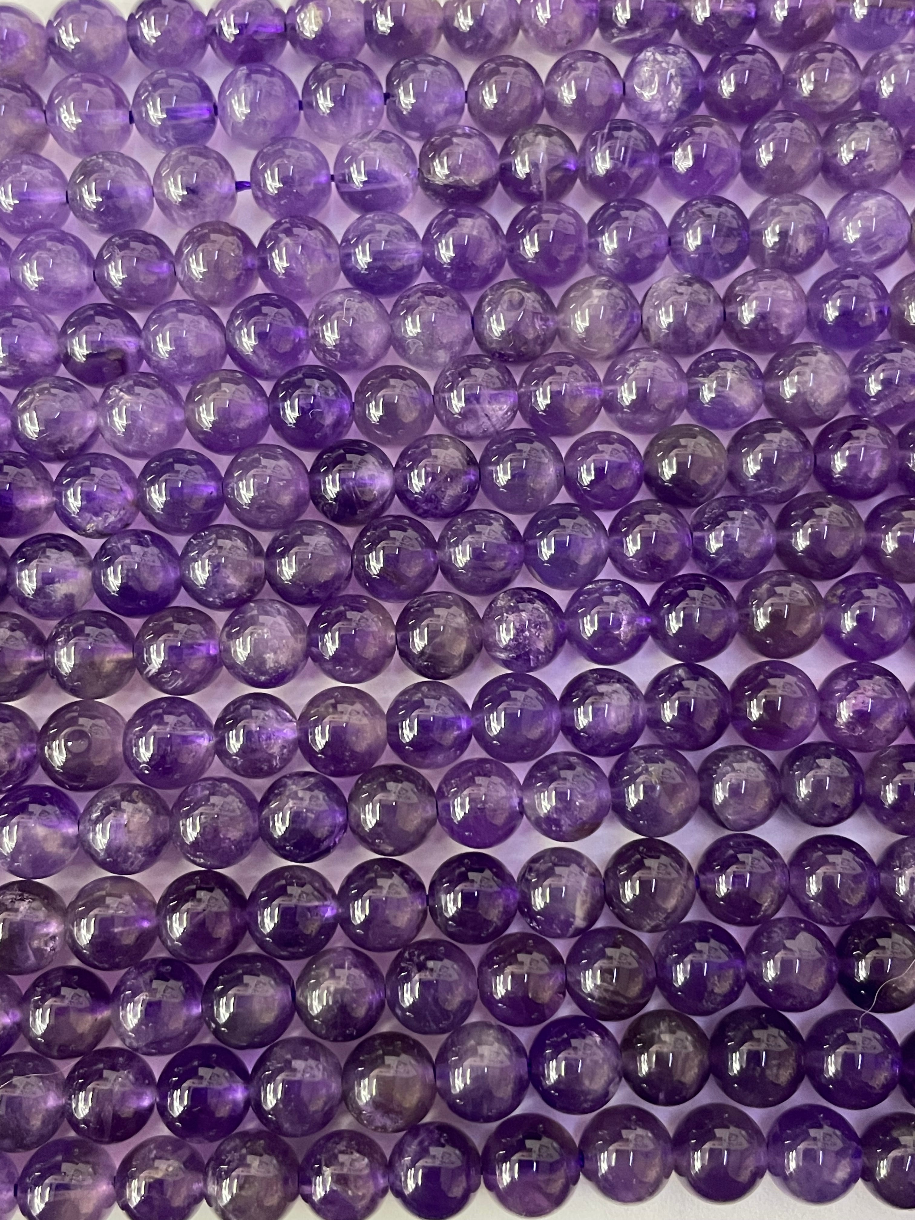 Fil de perles d'améthyste de 6 mm