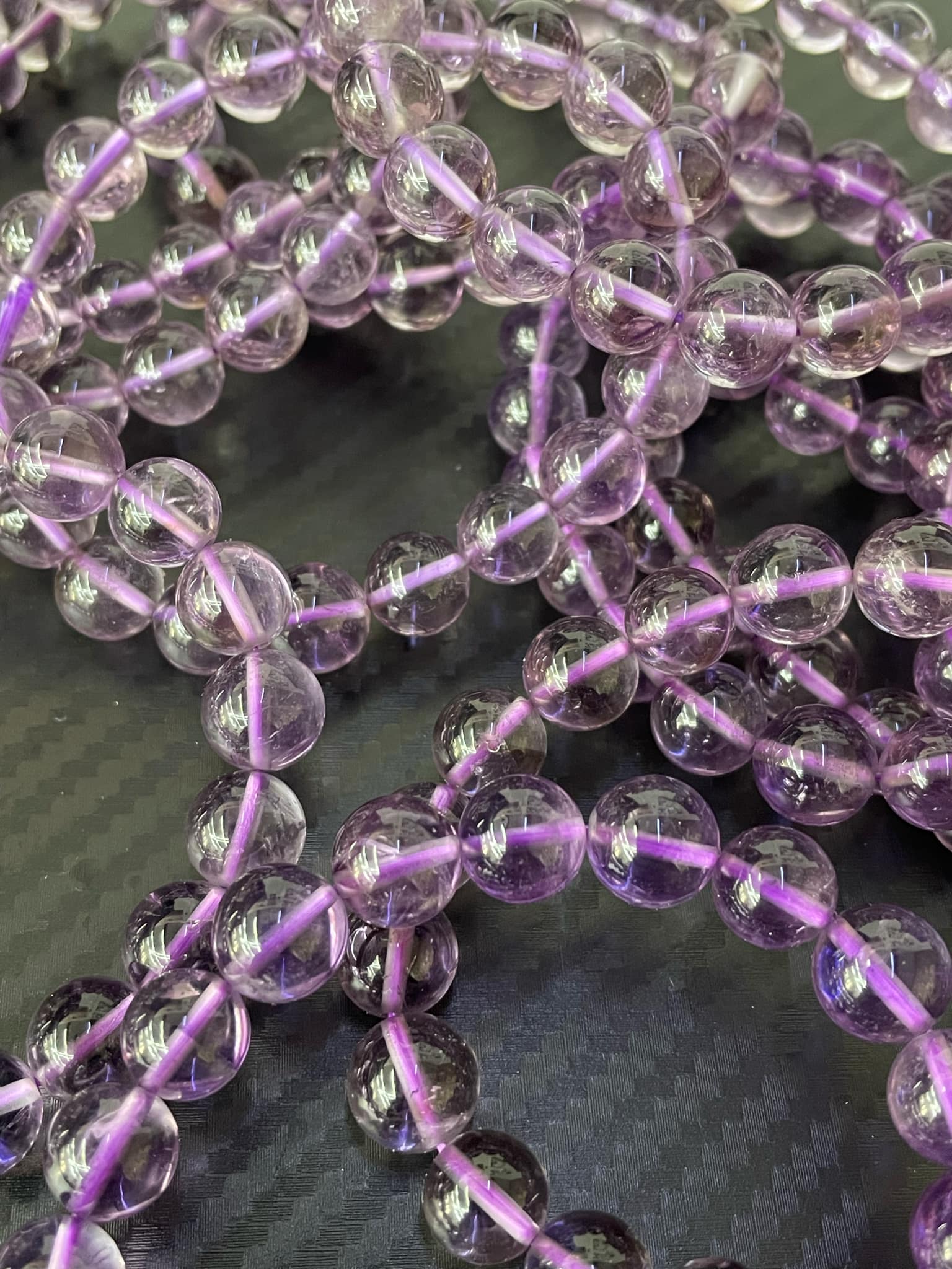 Amethyst ca 8mm Kugel Armband HELL TEST