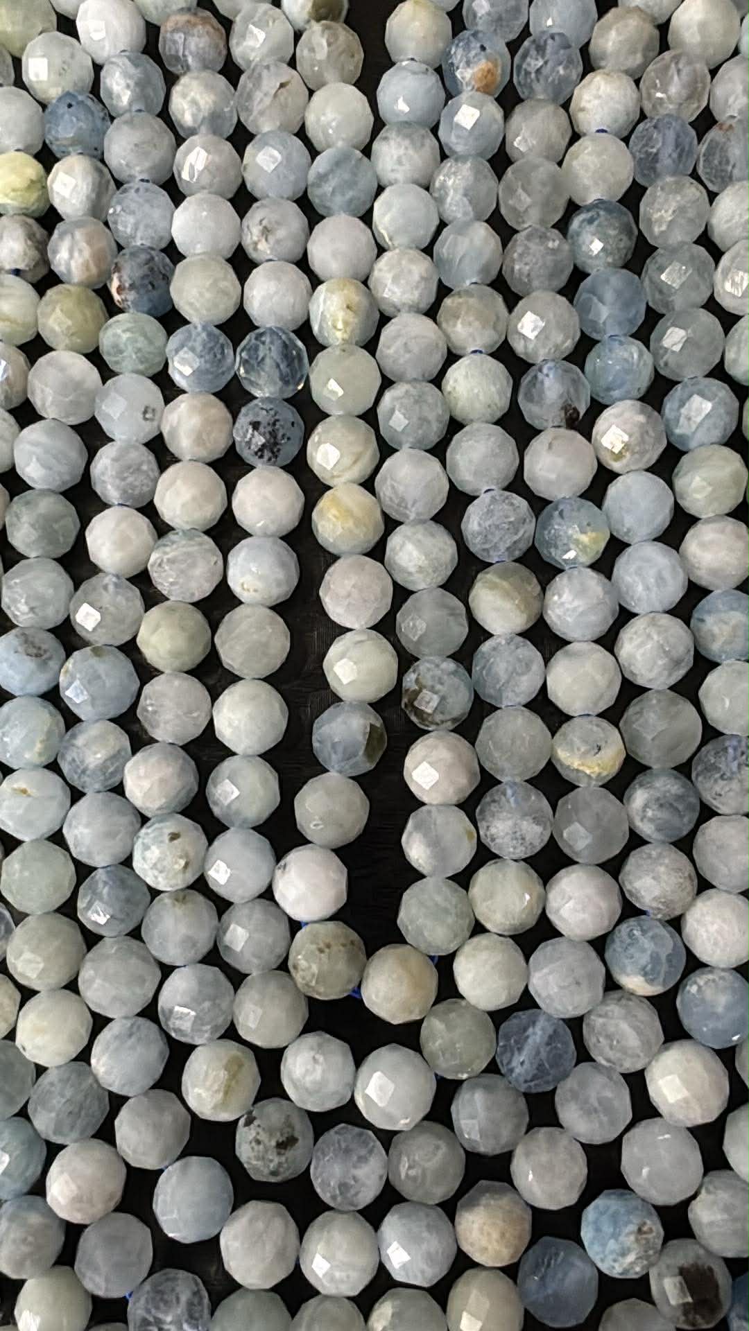 Aquamarin 6mm Kugelstrang facettiert AKTION