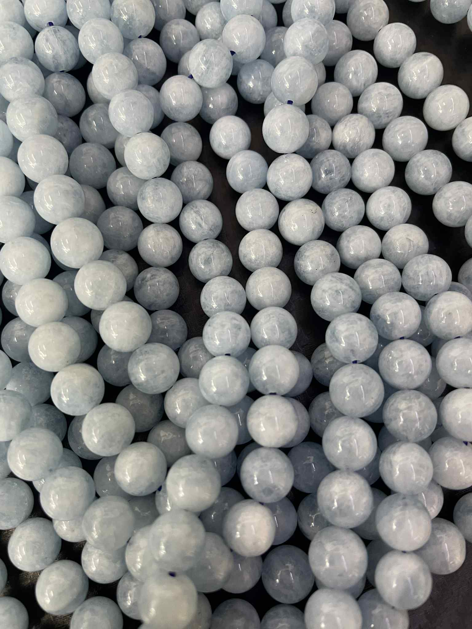 Aquamarin 8mm Kugelstrang