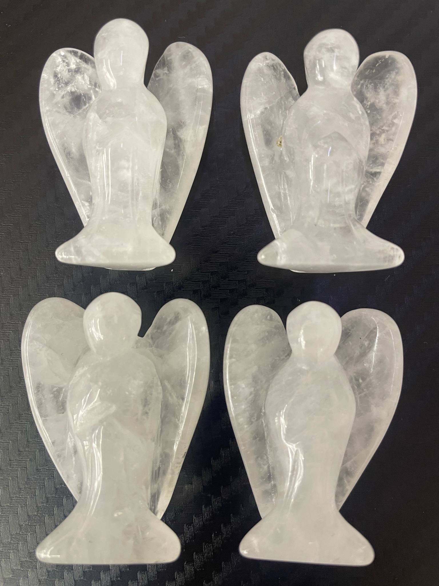 Ange en cristal de roche 40x30mm pour la production d'orgonite