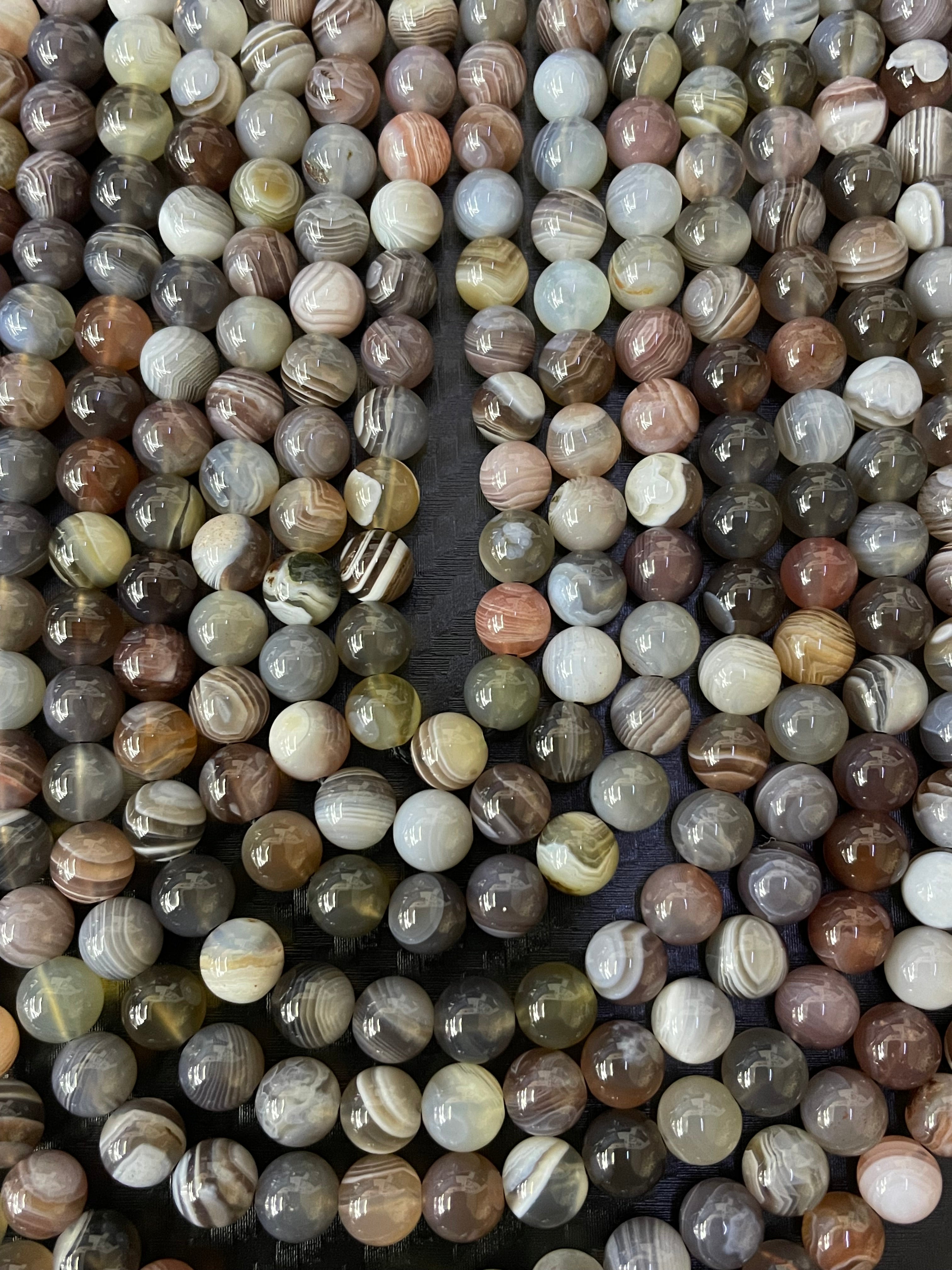 Botswana Achat 6mm Kugelstrang neue Mine neuer Test