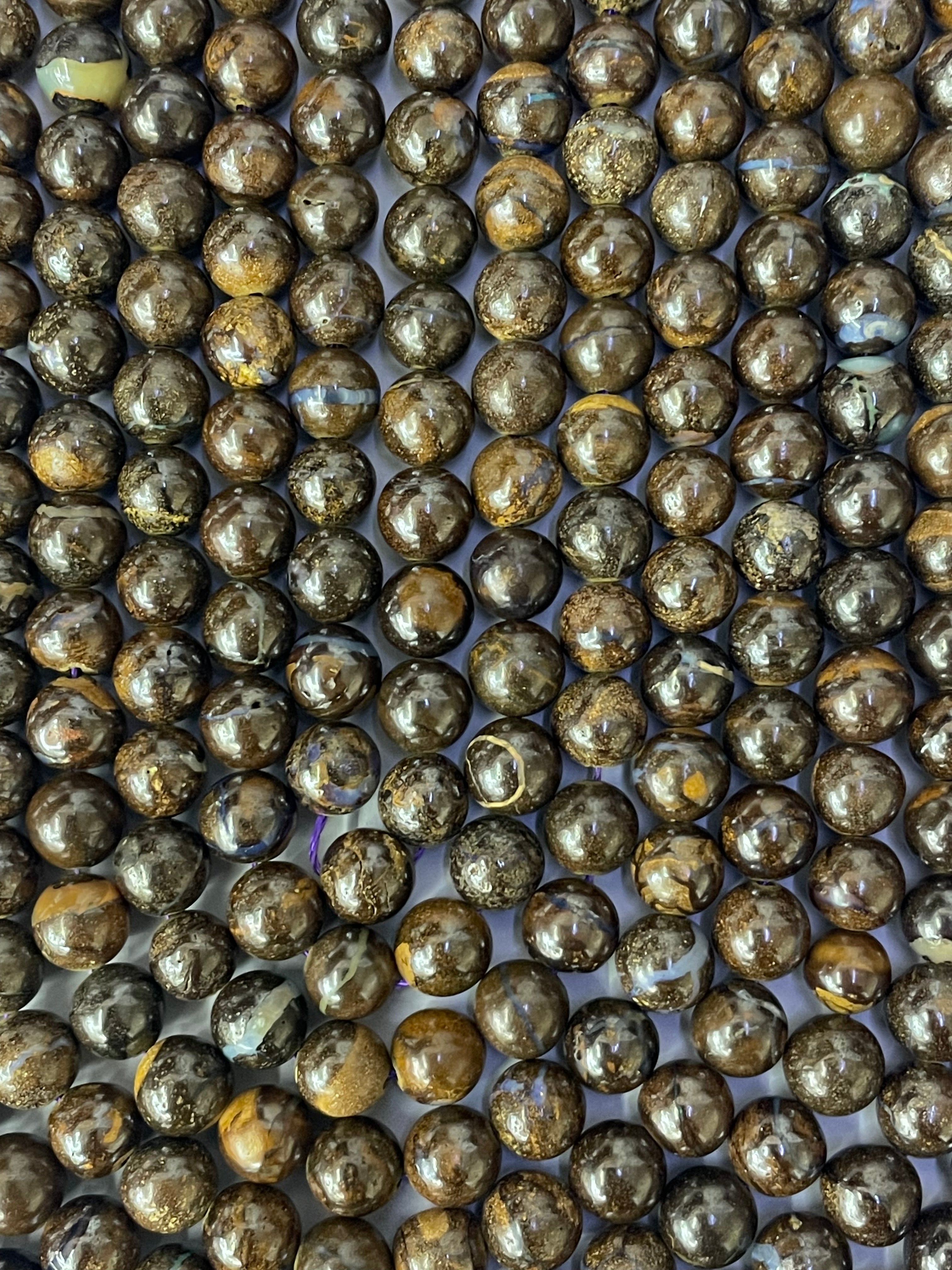 Boulder Opal 8mm Kugelstrang