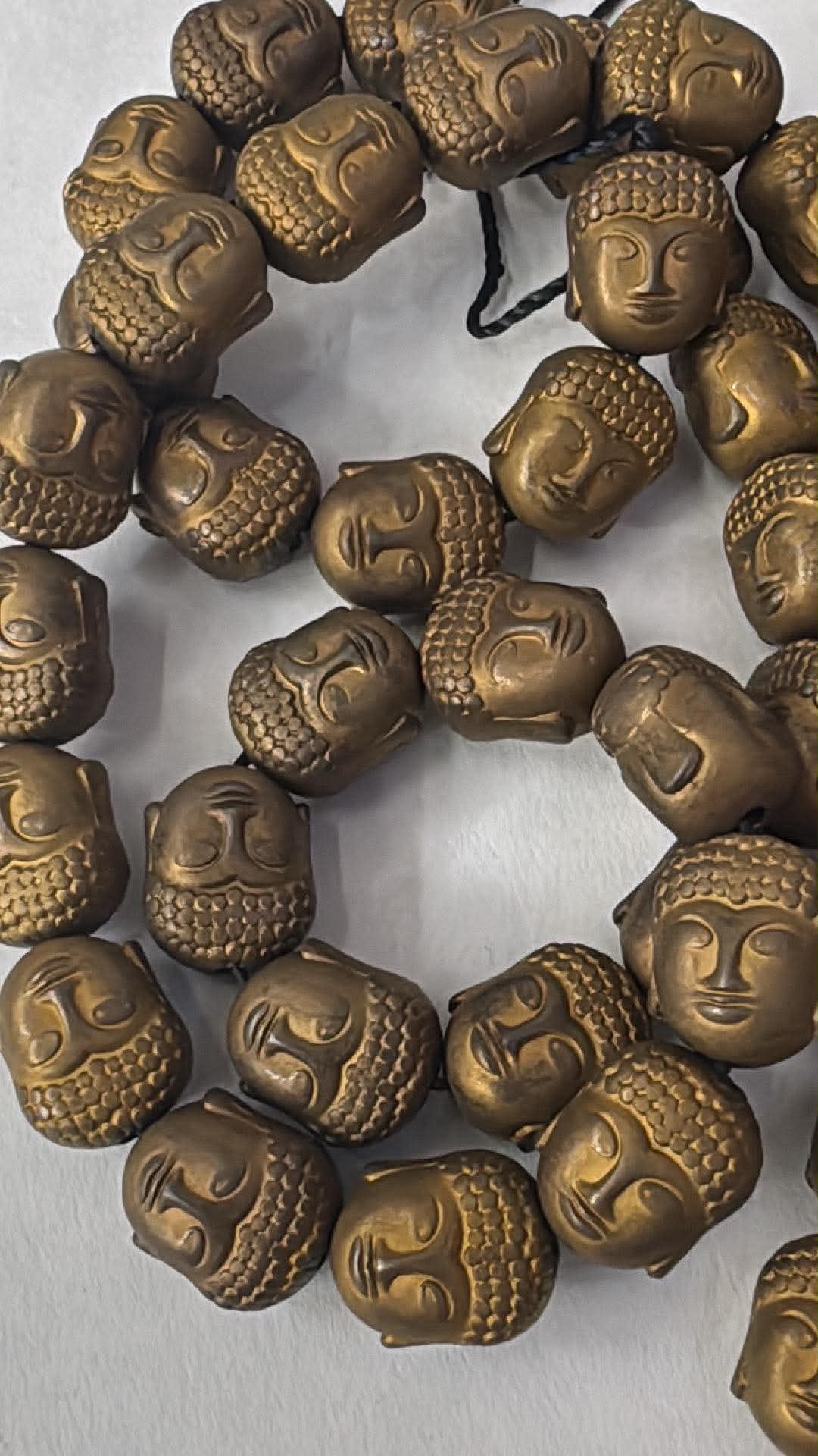 Buddha Strang Hämatit Bronzefarben
