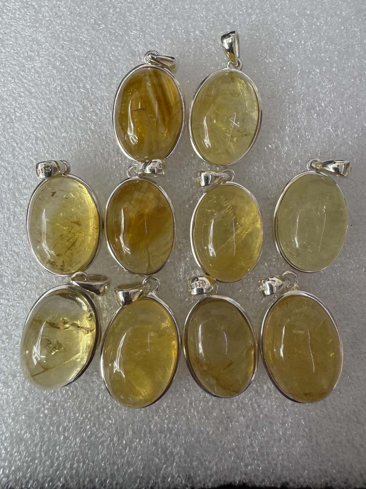 Pendentif citrine en argent 925