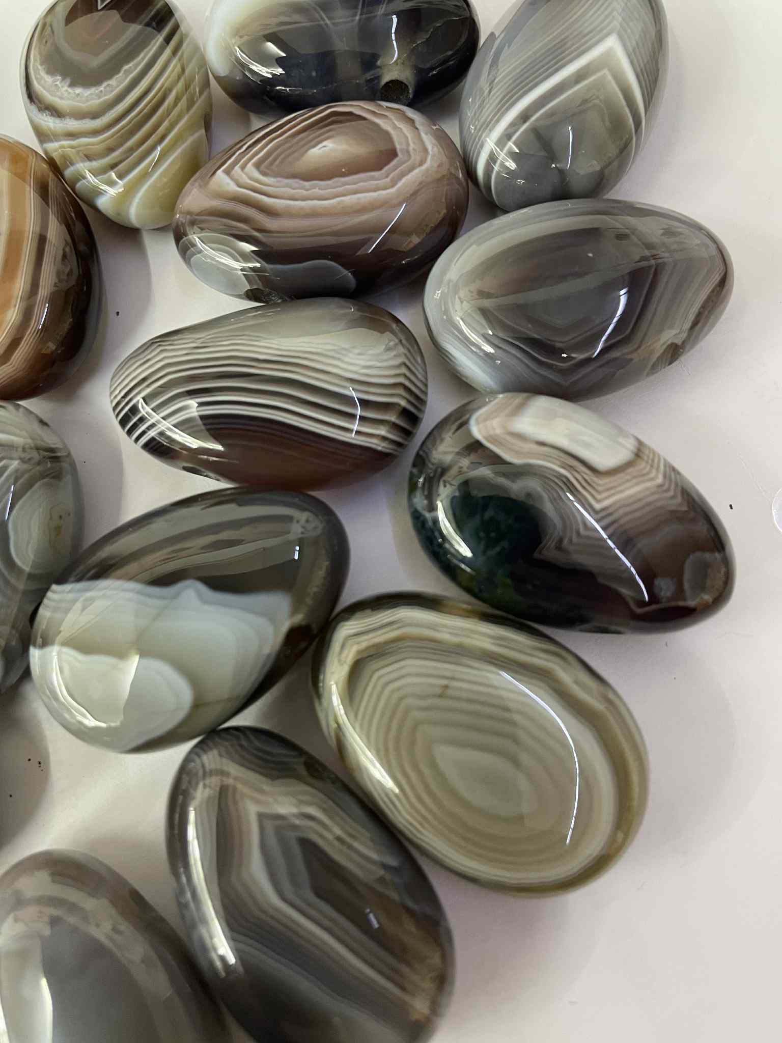 Botswana Agate polie percée