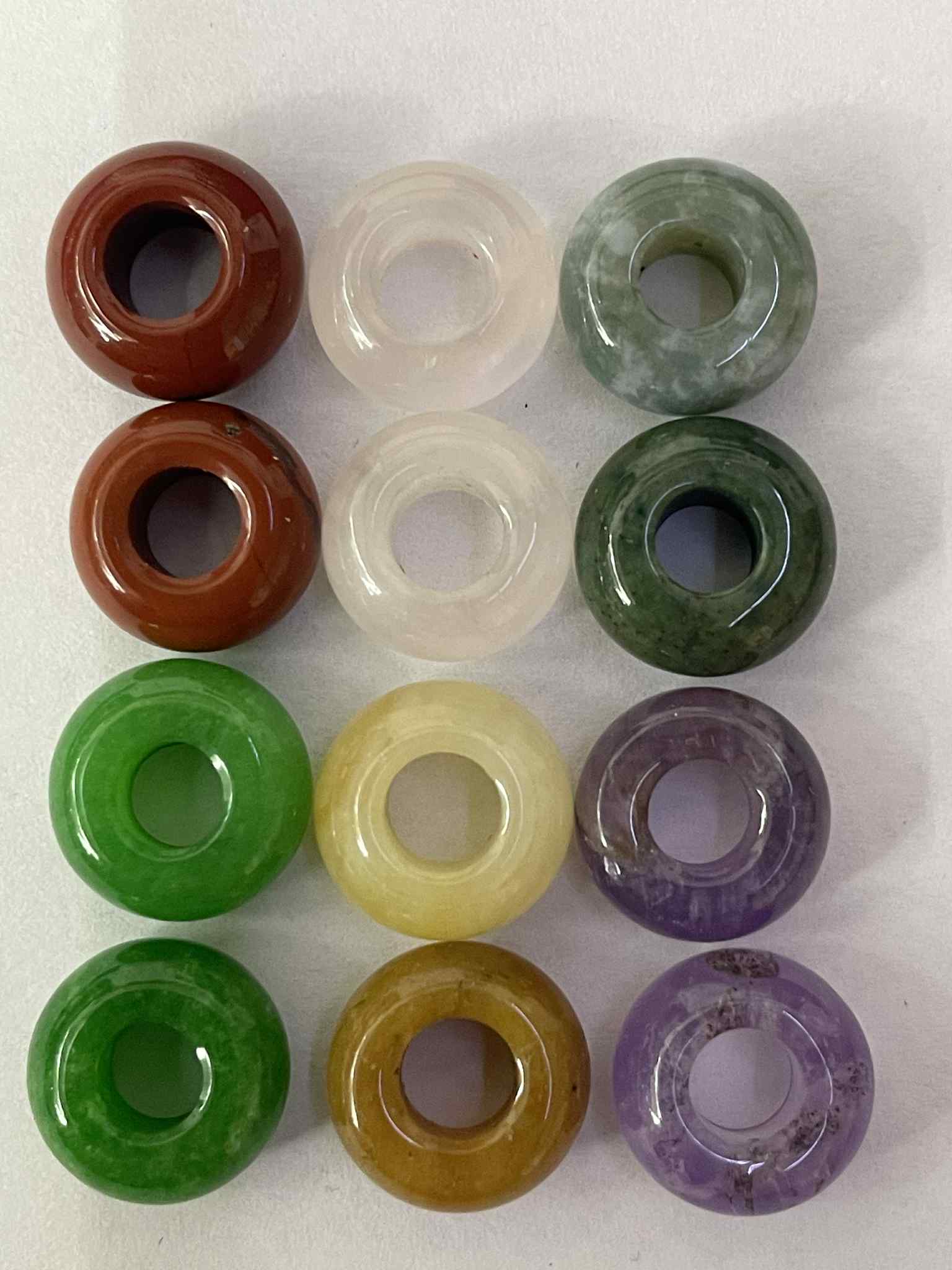 Lot de 12 donuts – pierre pour dreadlocks