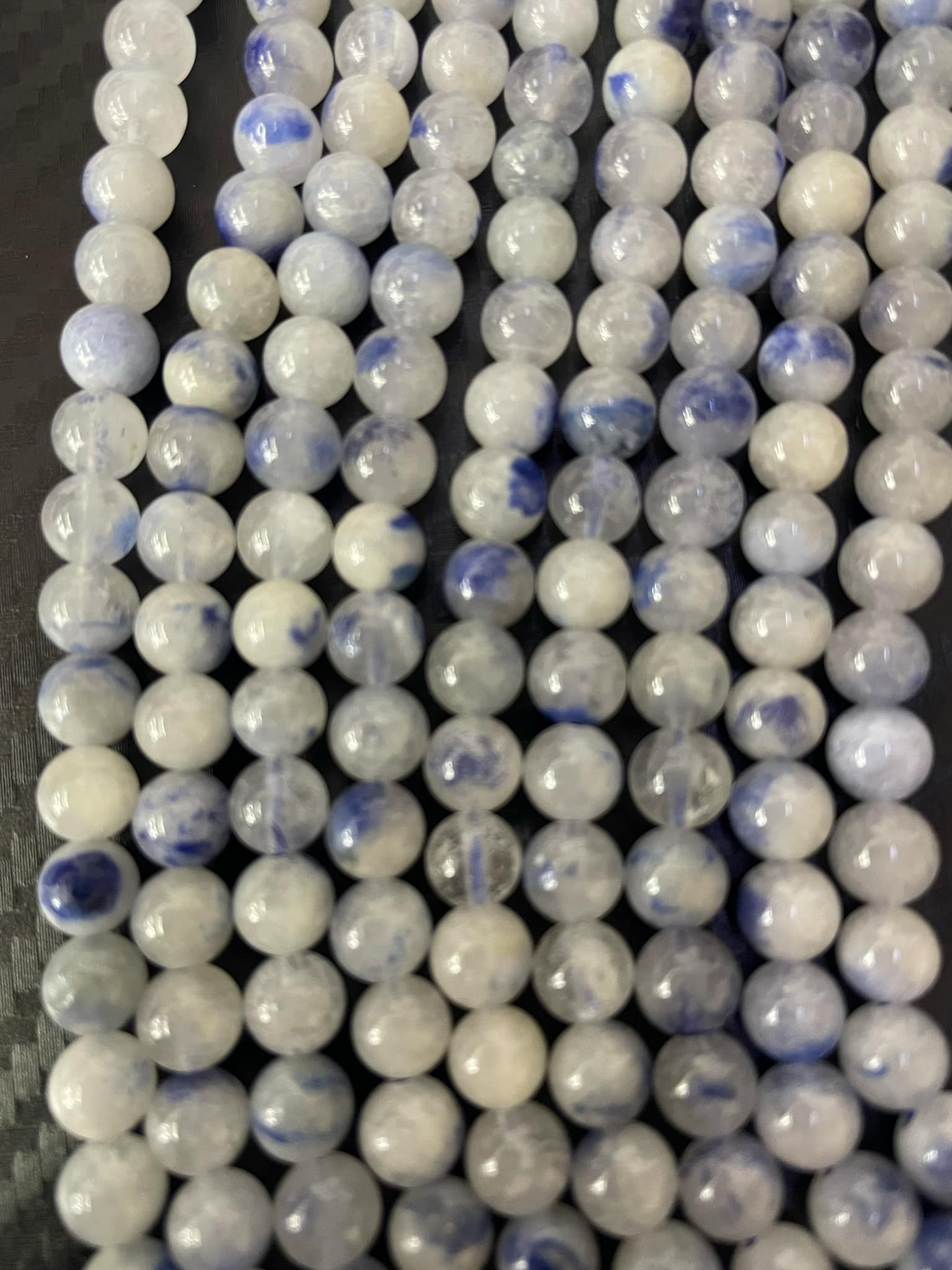 Dumortiérite - Quartz 8mm RARE !!